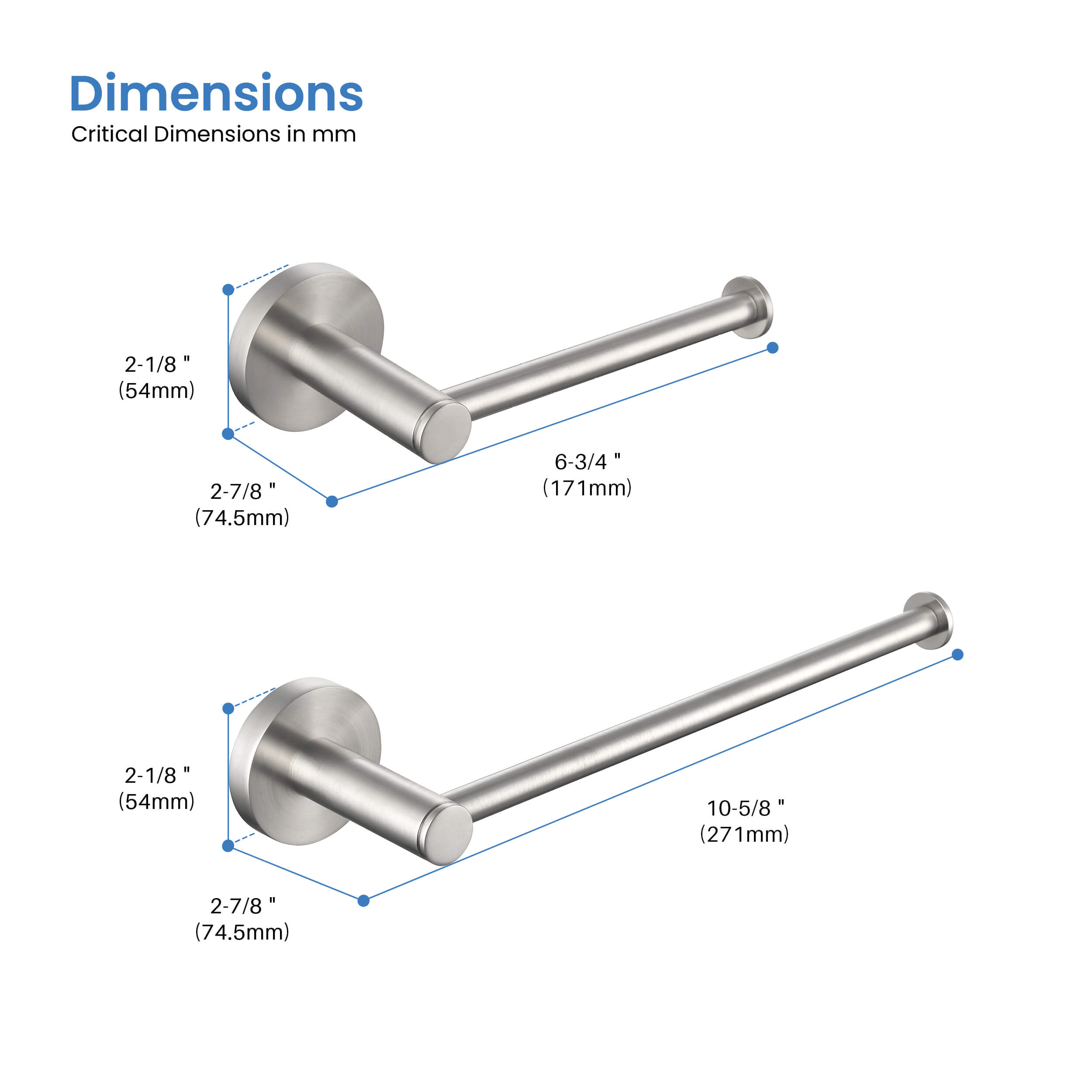 Halo 2-Piece Bathroom Hardware Set - C-CBA14-2-1