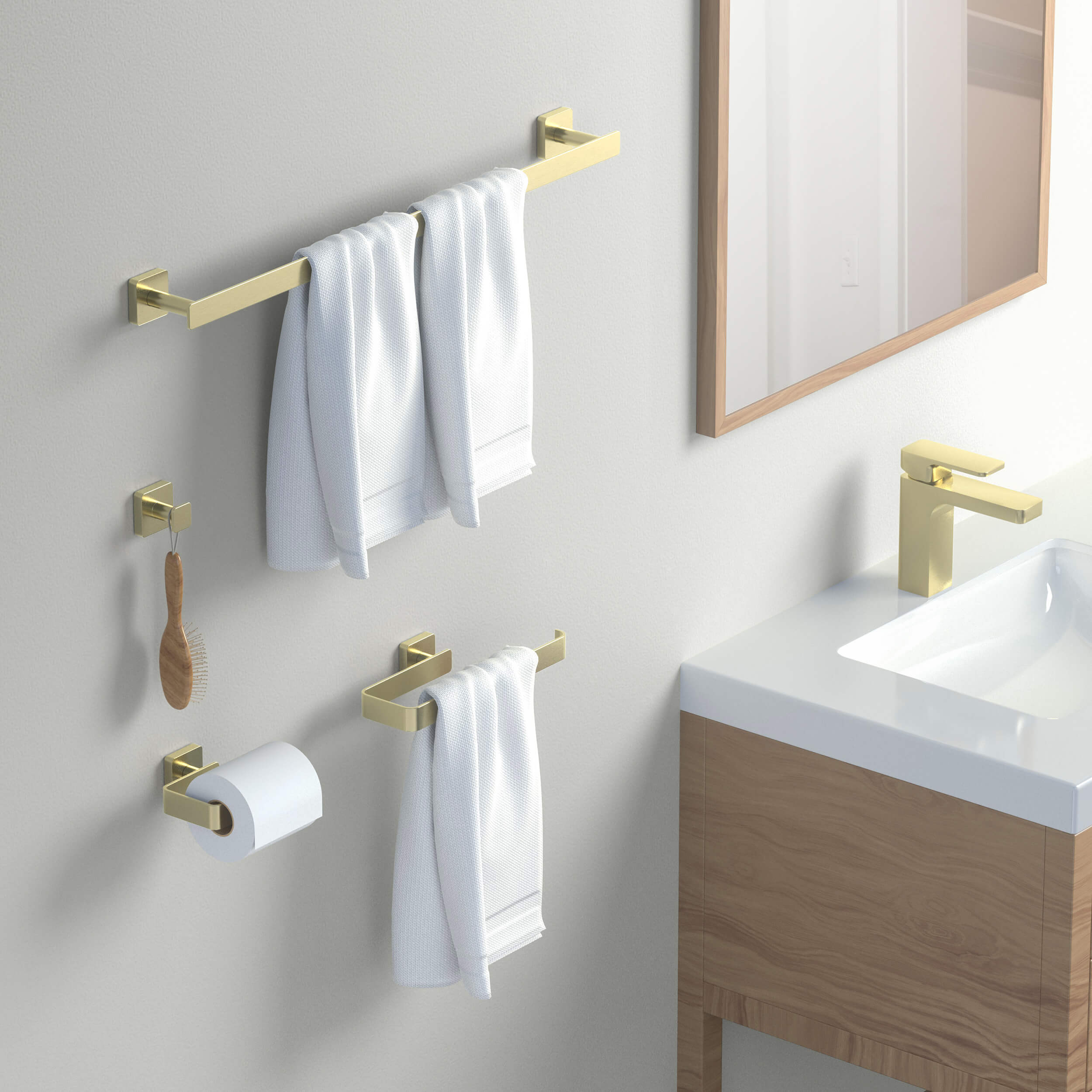 Fusion 4-Piece Bathroom Hardware Set - C-CBA16-4