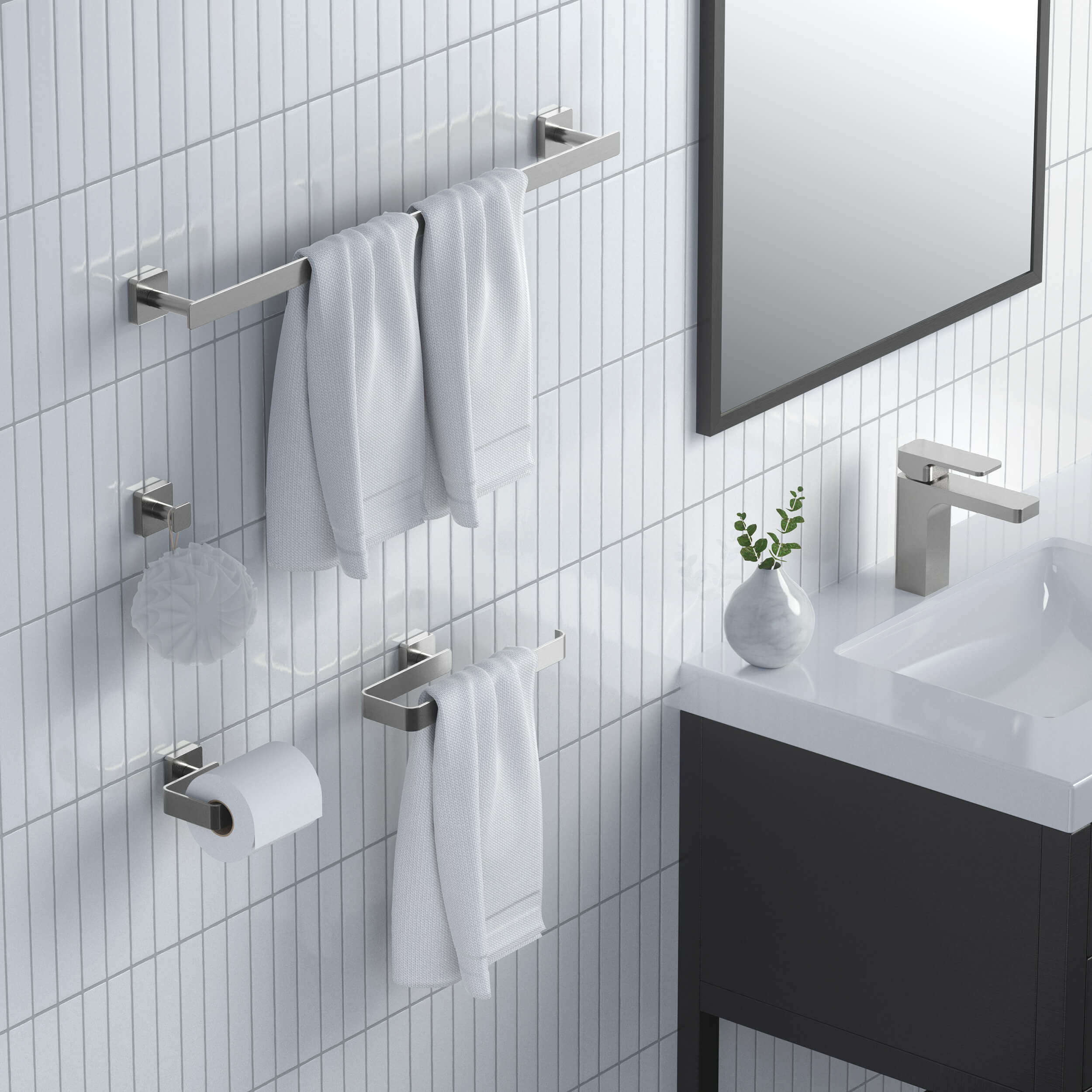 Fusion 4-Piece Bathroom Hardware Set - C-CBA16-4