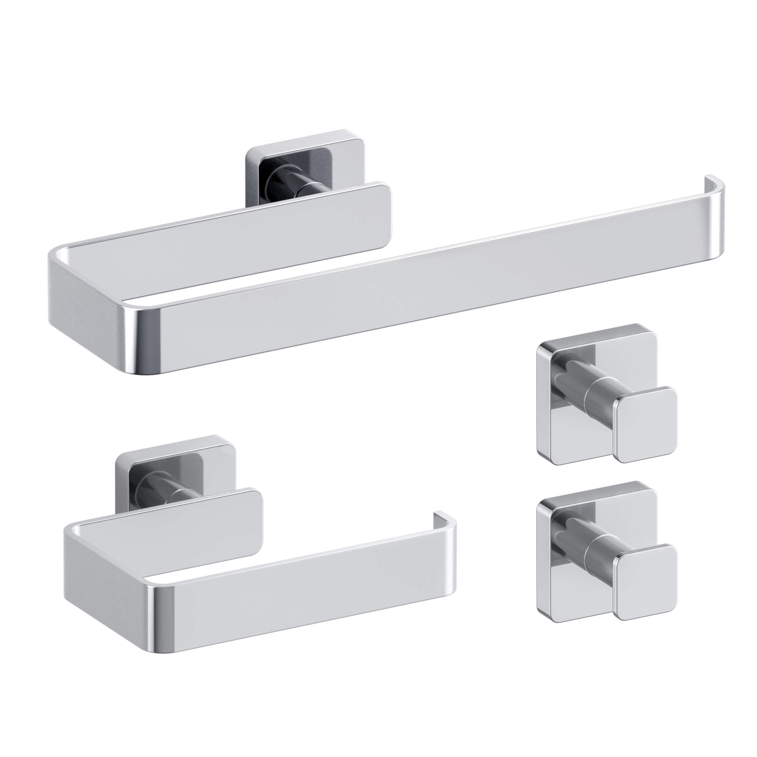 Fusion 4-Piece Bathroom Hardware Set - C-CBA16-4-1