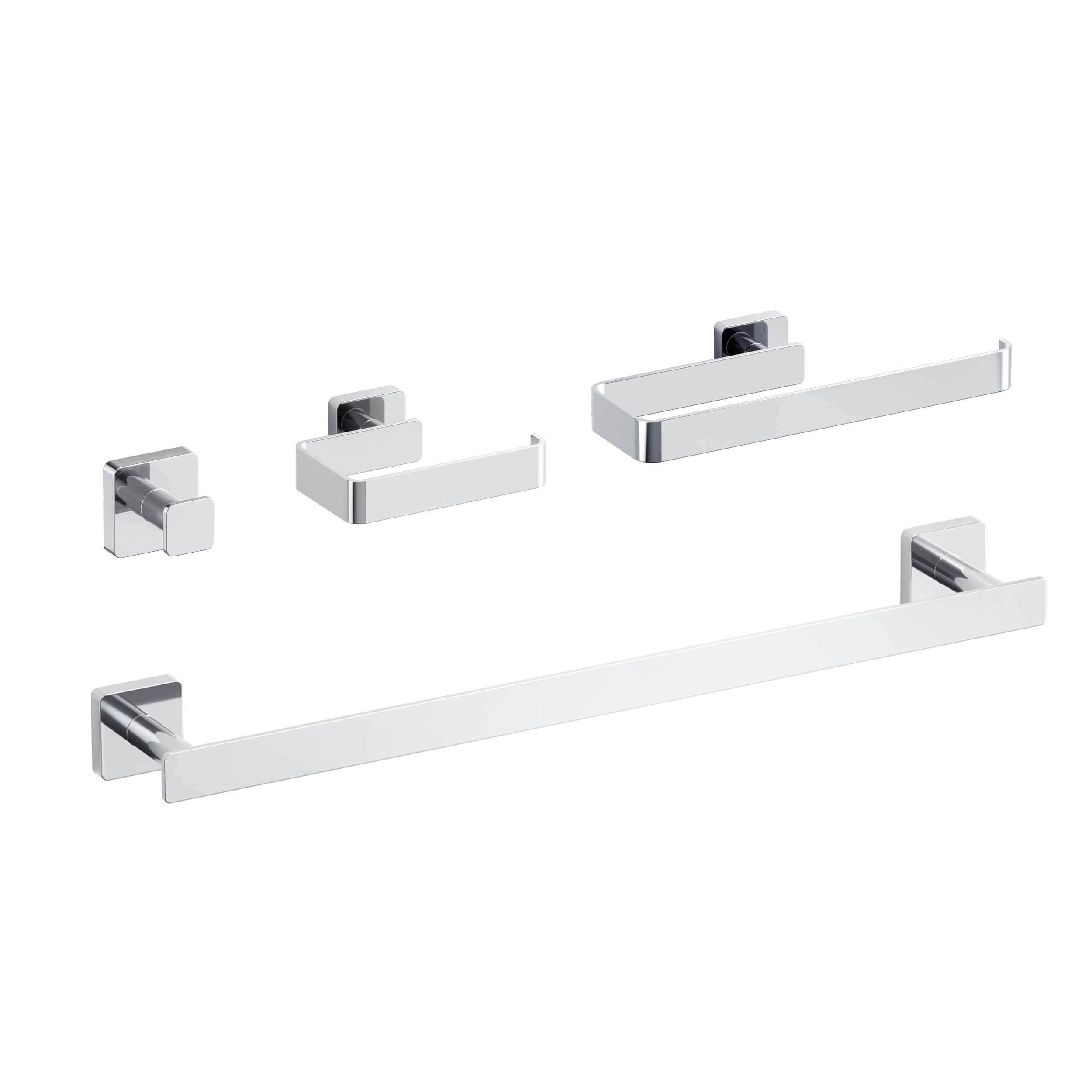 Fusion 4-Piece Bathroom Hardware Set - C-CBA16-4