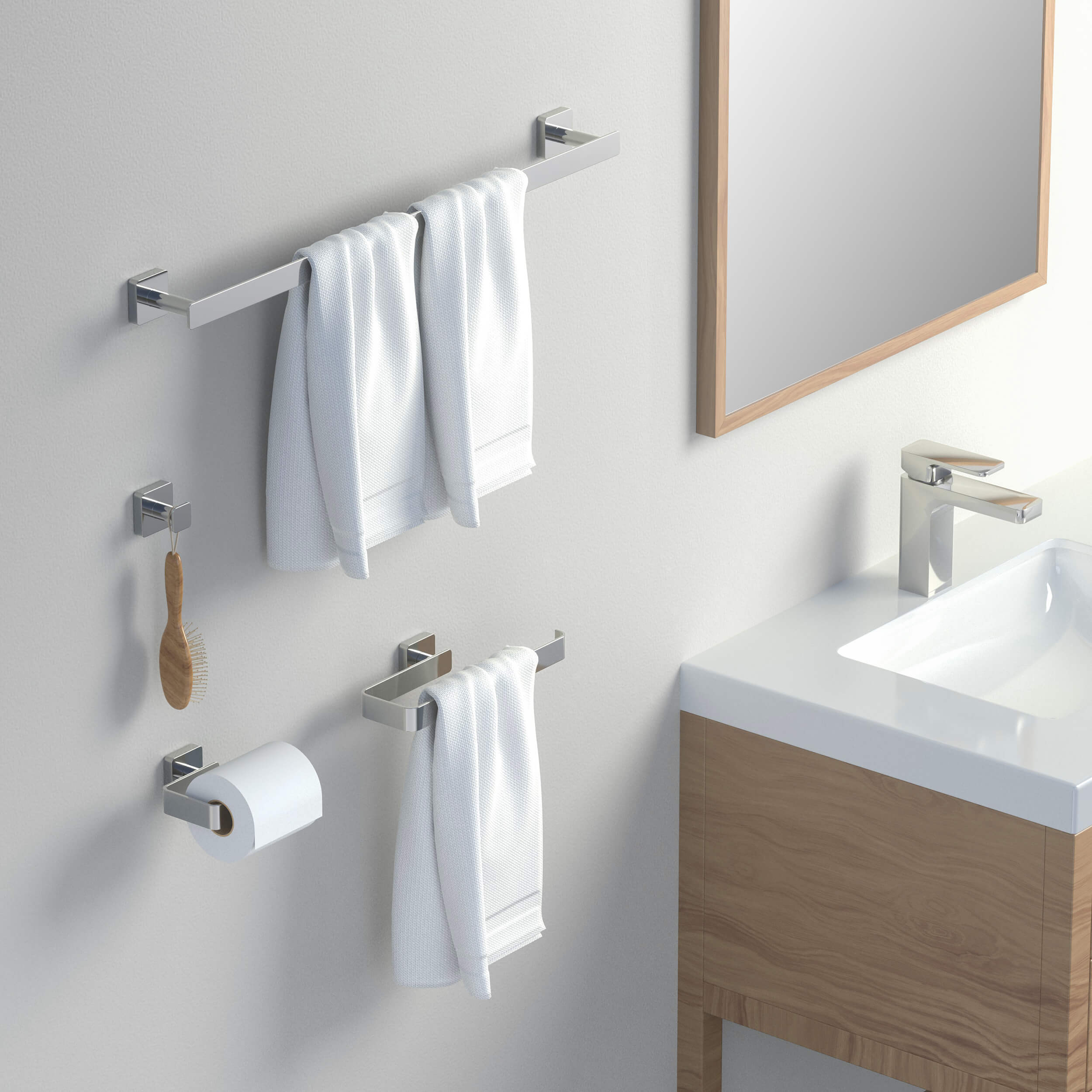 Fusion 4-Piece Bathroom Hardware Set - C-CBA16-4