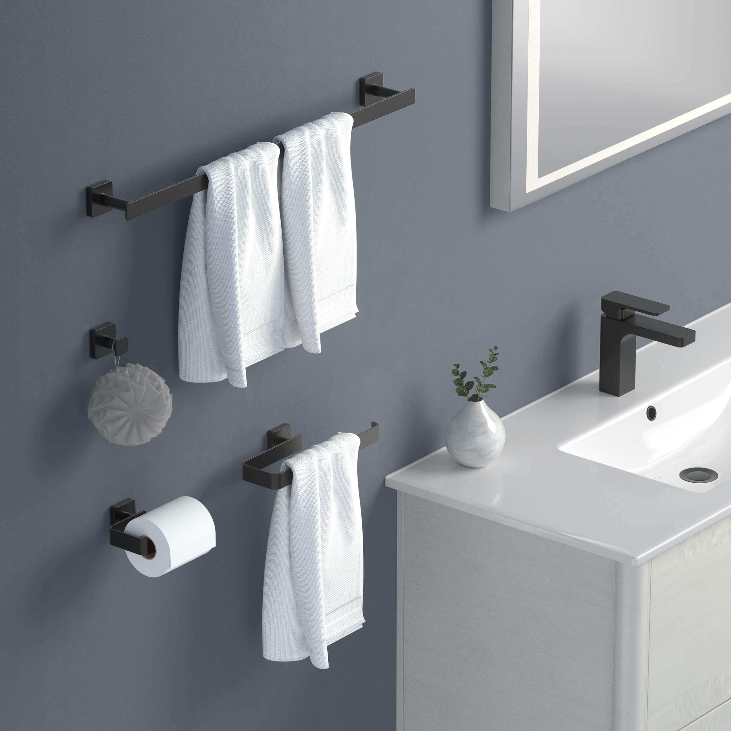 Fusion 4-Piece Bathroom Hardware Set - C-CBA16-4