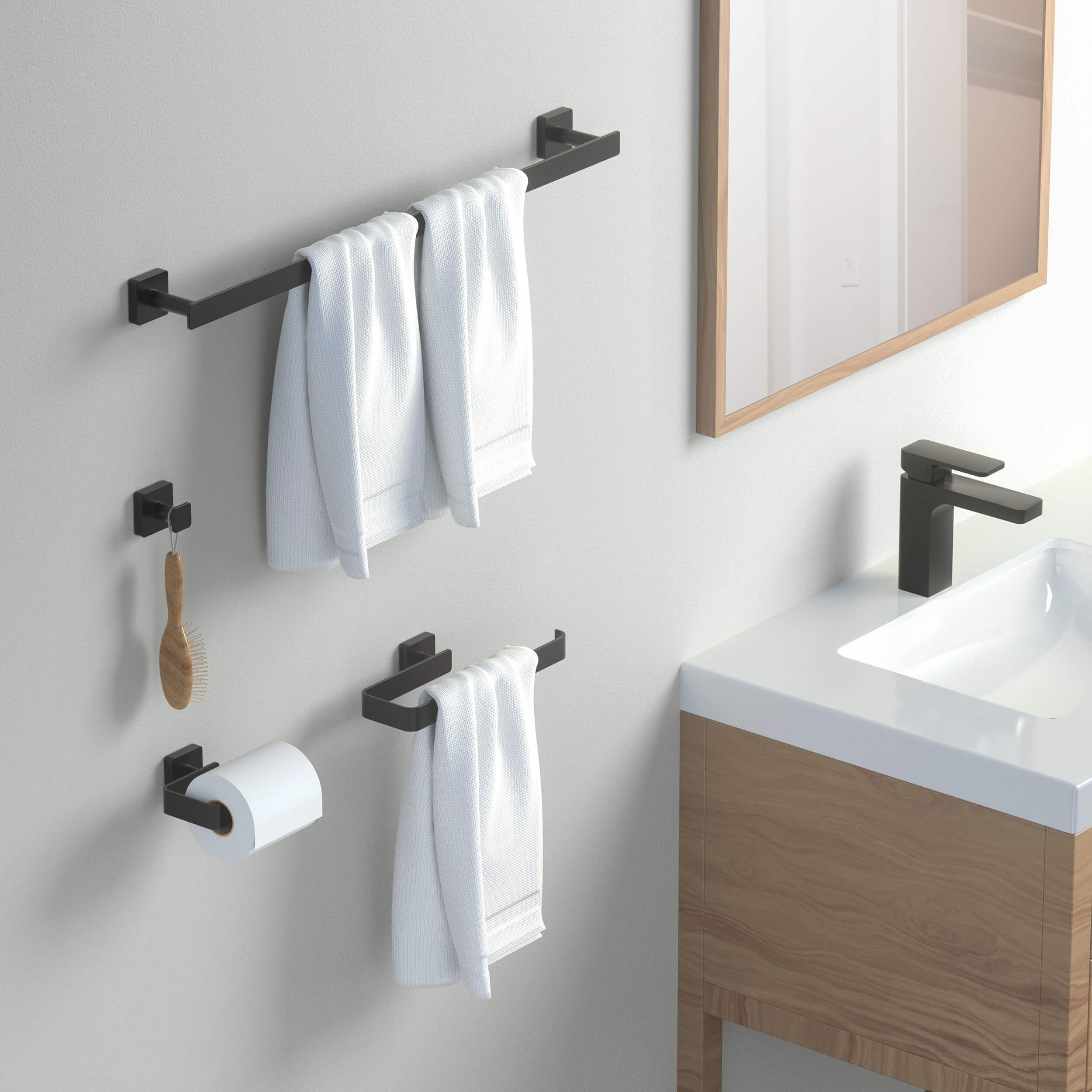 Fusion 4-Piece Bathroom Hardware Set - C-CBA16-4