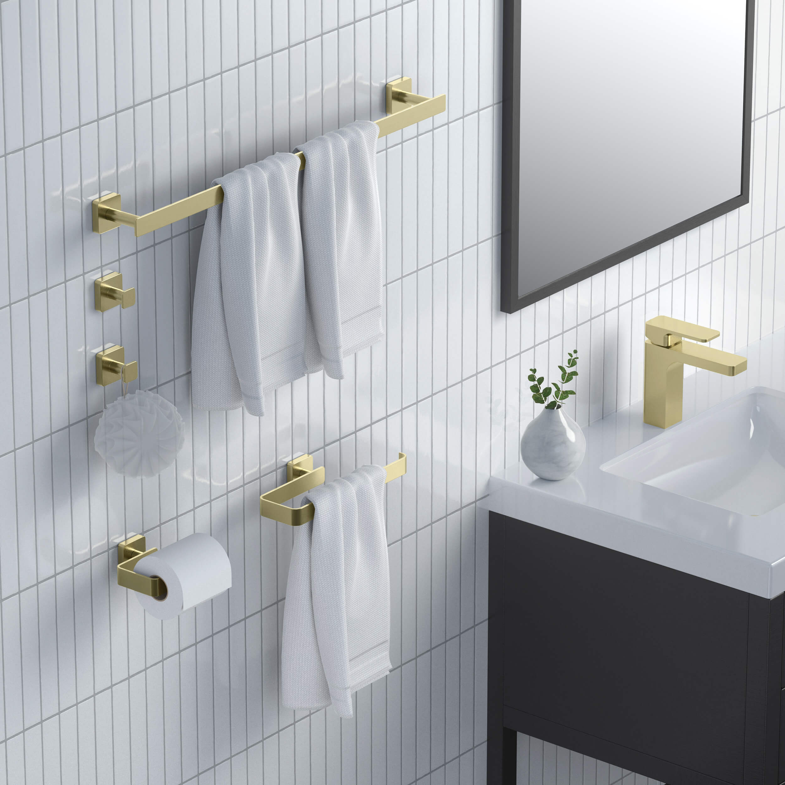 Fusion 5-Piece Bathroom Hardware Set - C-CBA16-5