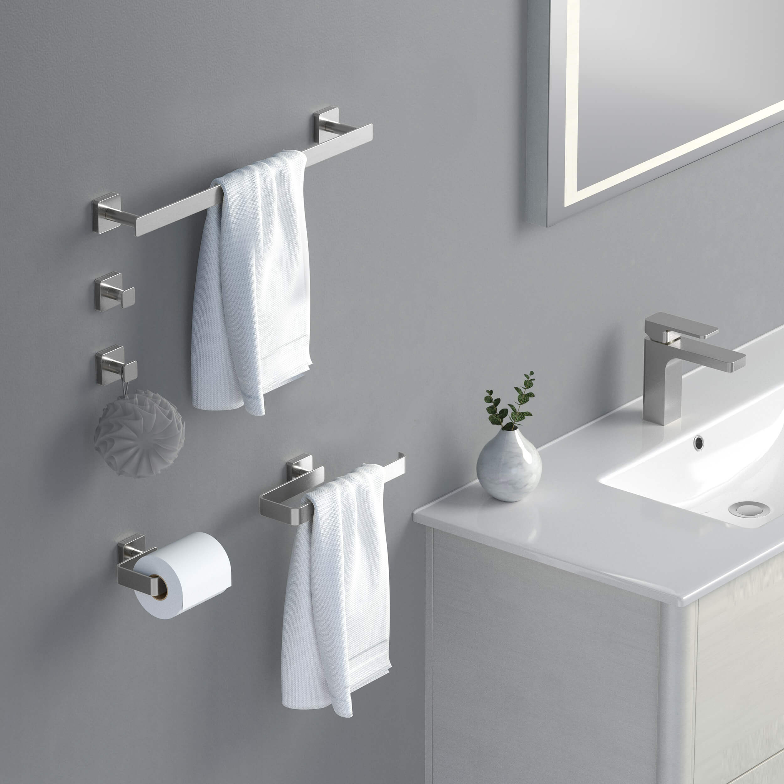 Fusion 5-Piece Bathroom Hardware Set - C-CBA16-5-1