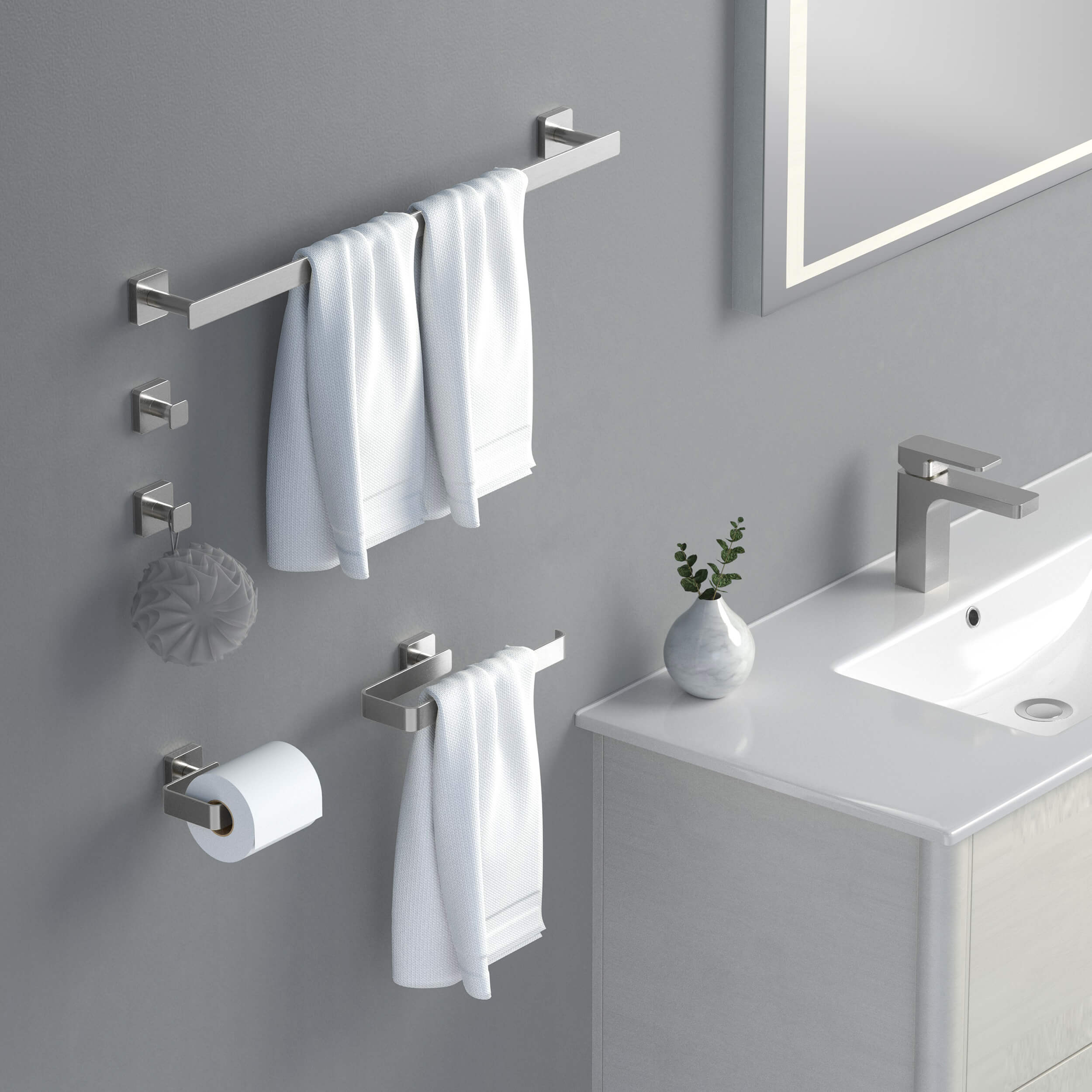 Fusion 5-Piece Bathroom Hardware Set - C-CBA16-5