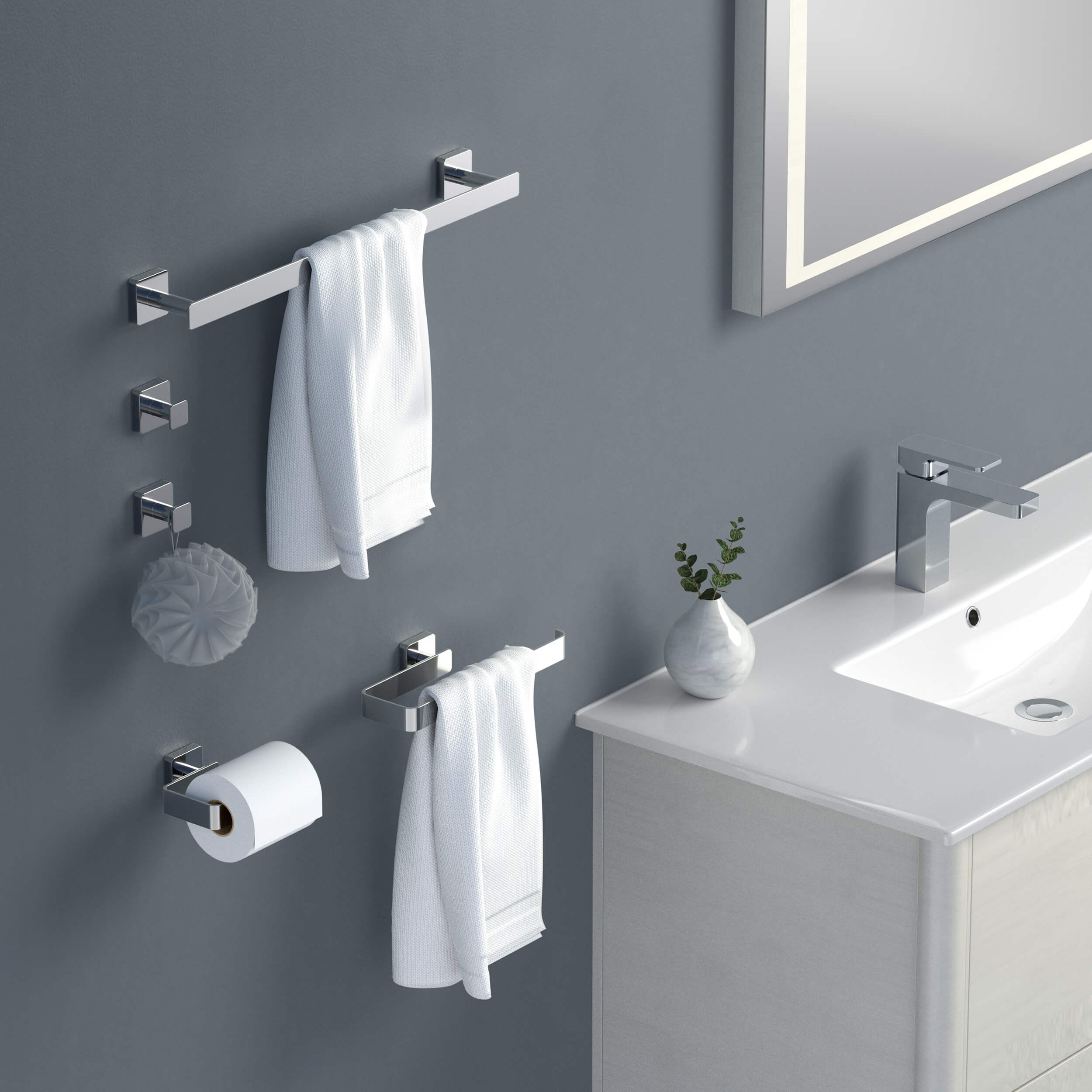 Fusion 5-Piece Bathroom Hardware Set - C-CBA16-5-1