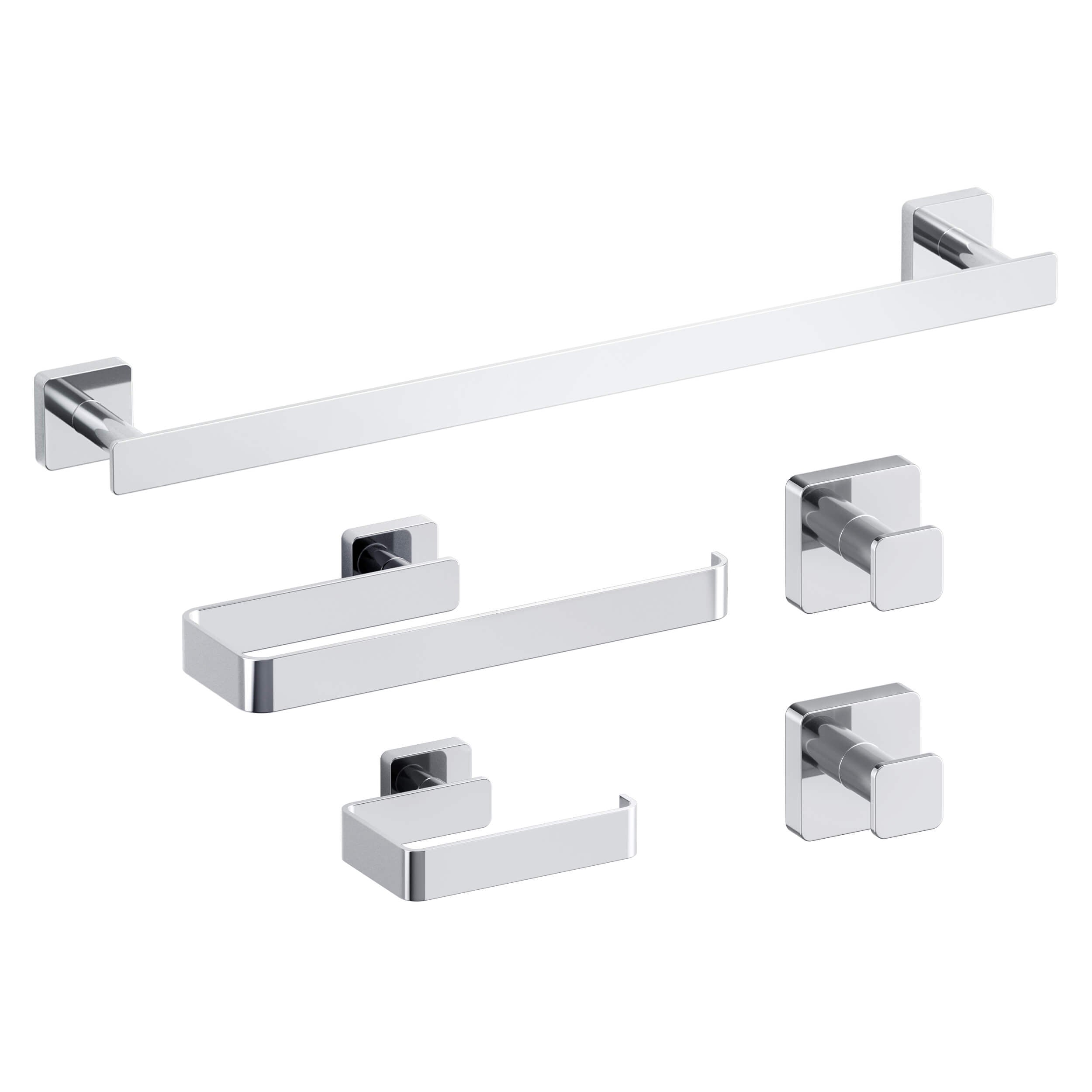 Fusion 5-Piece Bathroom Hardware Set - C-CBA16-5-1