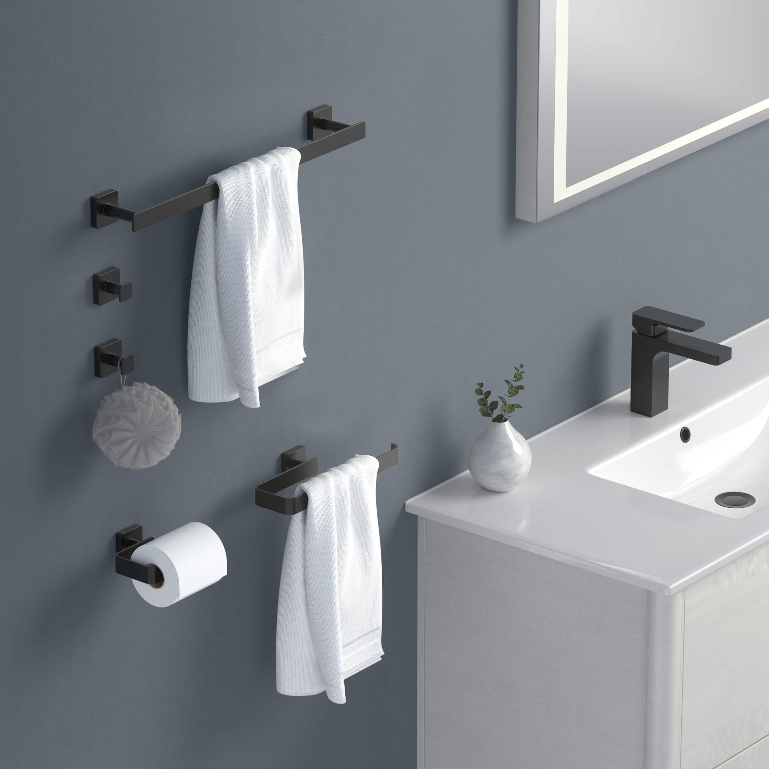 Fusion 5-Piece Bathroom Hardware Set - C-CBA16-5-1