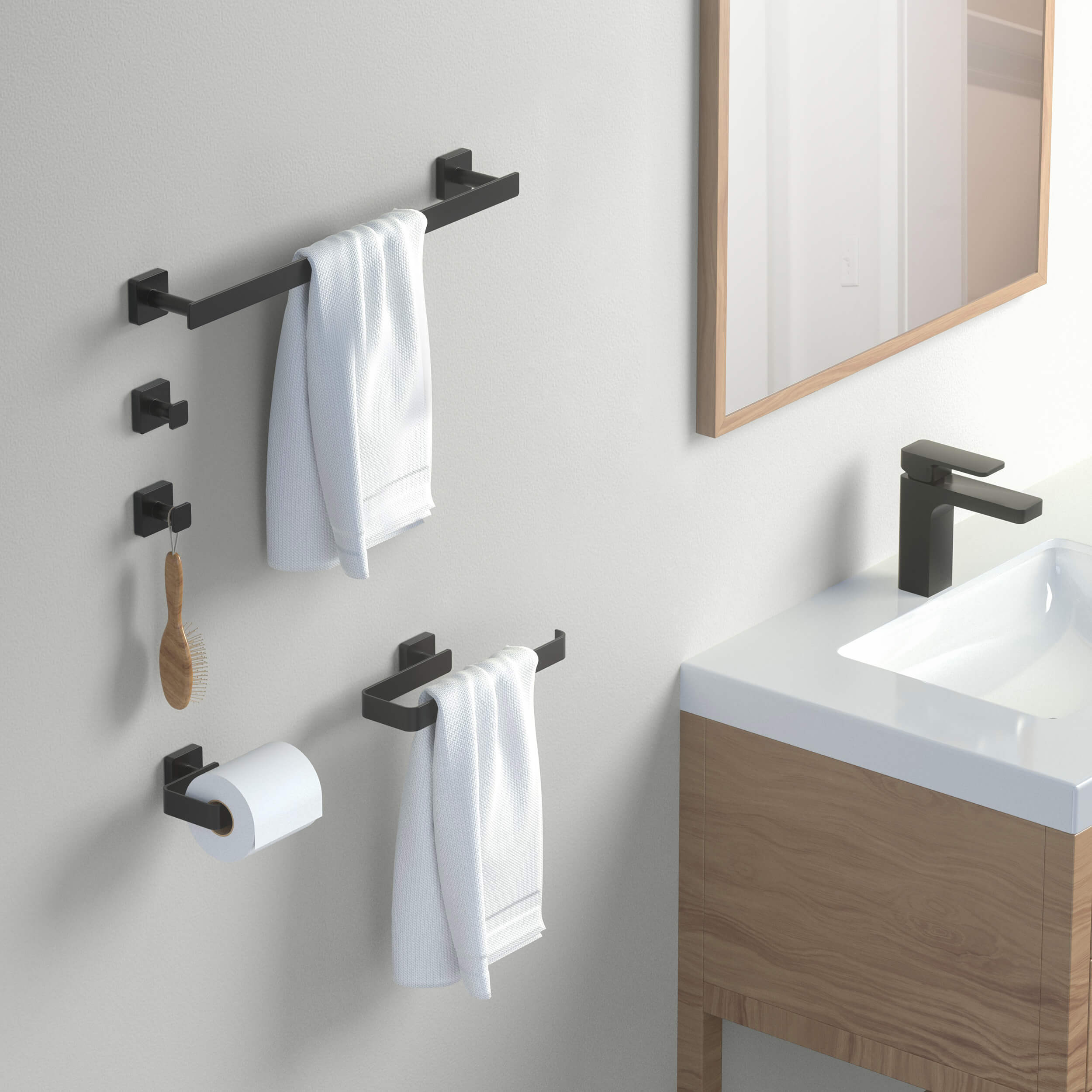 Fusion 5-Piece Bathroom Hardware Set - C-CBA16-5-1