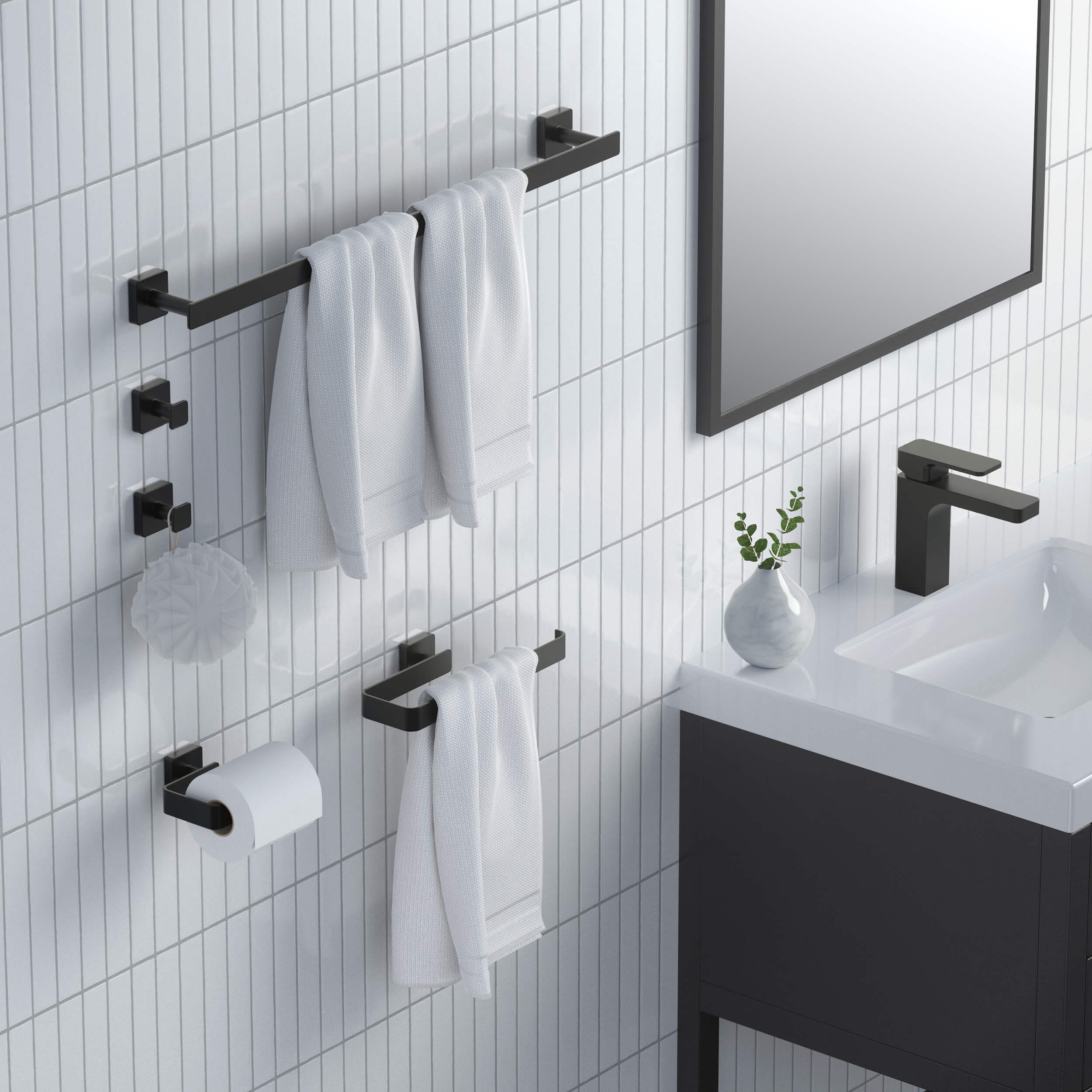 Fusion 5-Piece Bathroom Hardware Set - C-CBA16-5