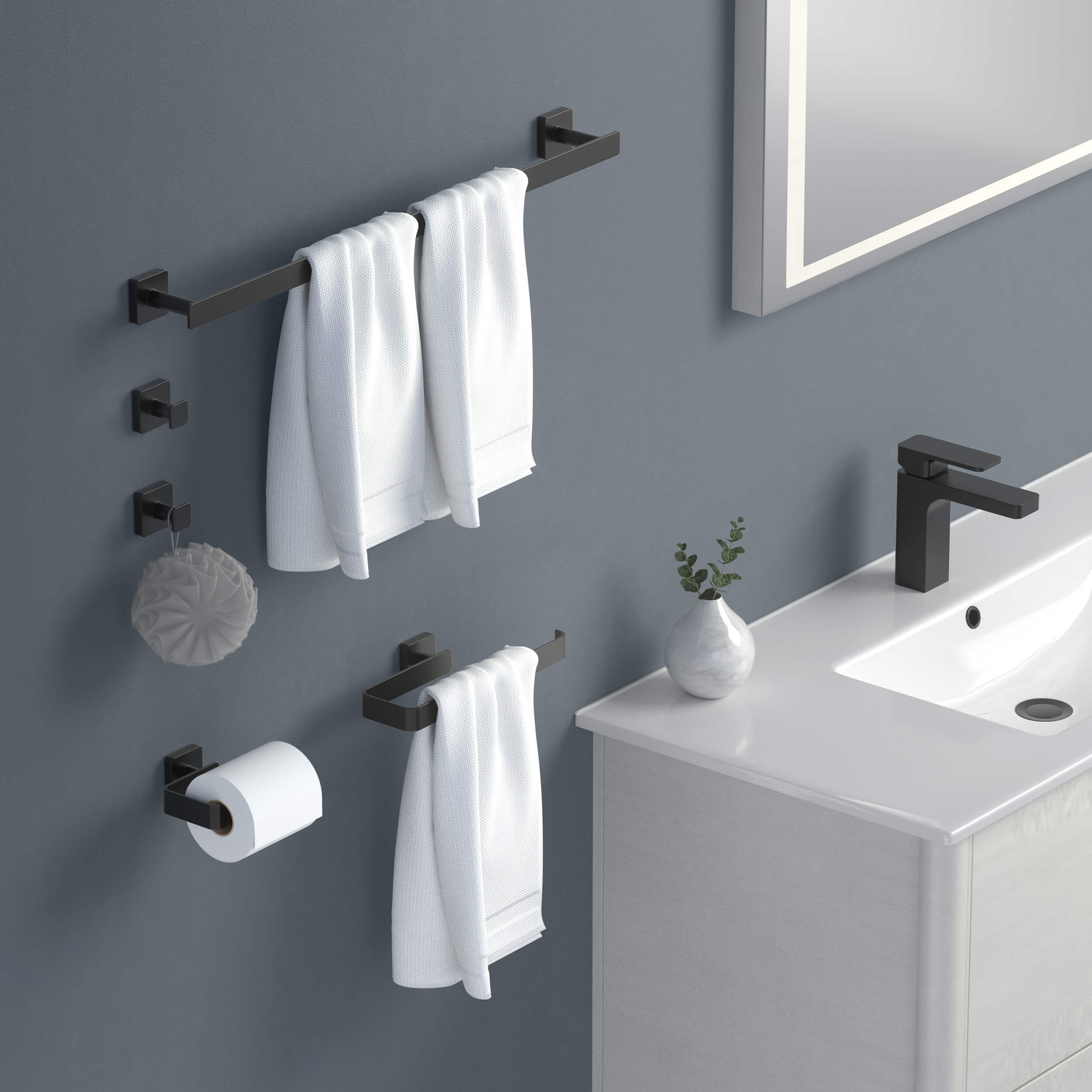 Fusion 5-Piece Bathroom Hardware Set - C-CBA16-5