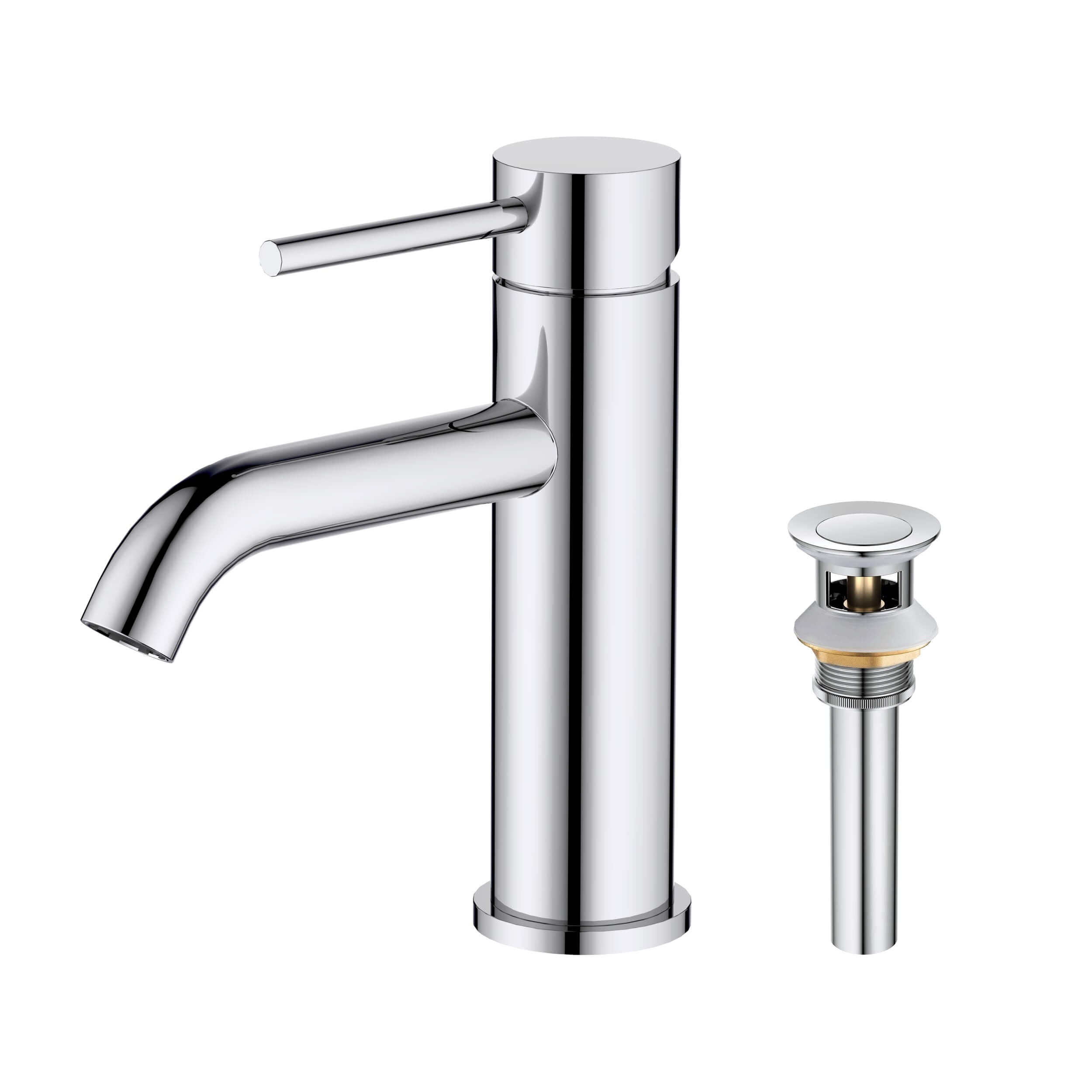 Value Collection - Single Handle Bathroom Vanity Sink Faucet with Pop Up Drain - F201