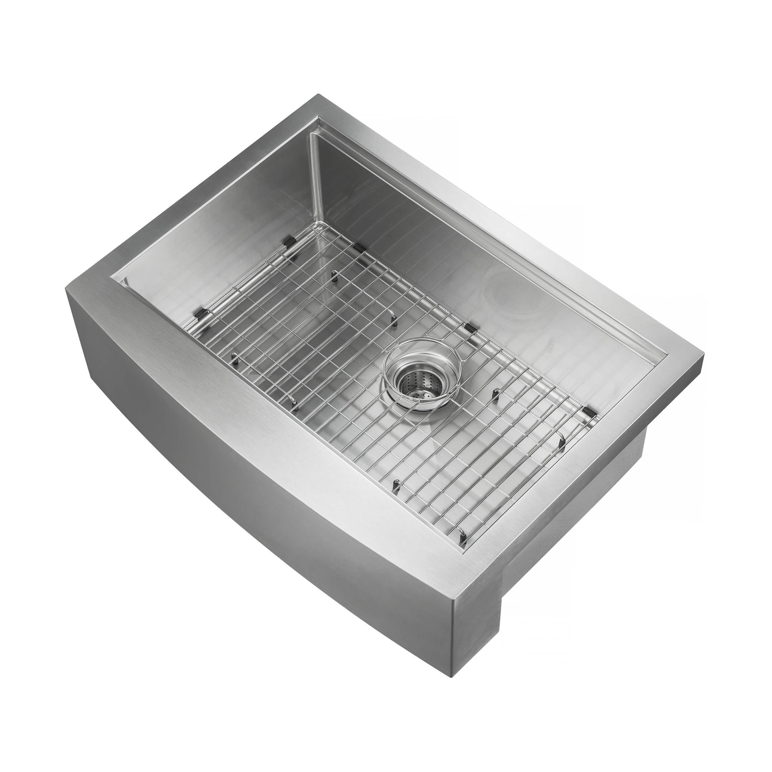 30" Farmhouse Apron Single Bowl Stainless Steel Workstation Kitchen Sink - C1-30SFT