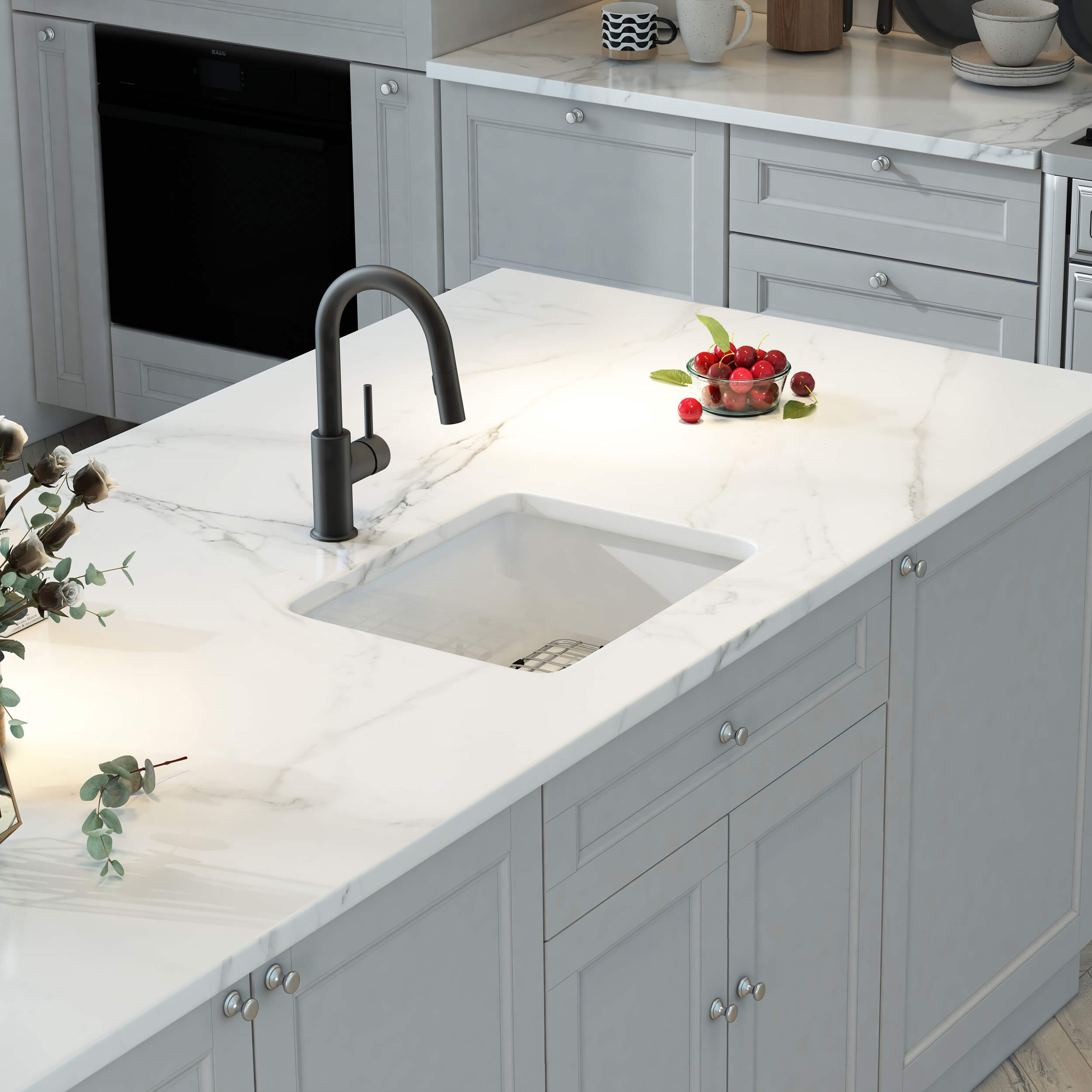 Nova 18" Fireclay Single Bowl Kitchen Undermount Sink - C2-18SQ