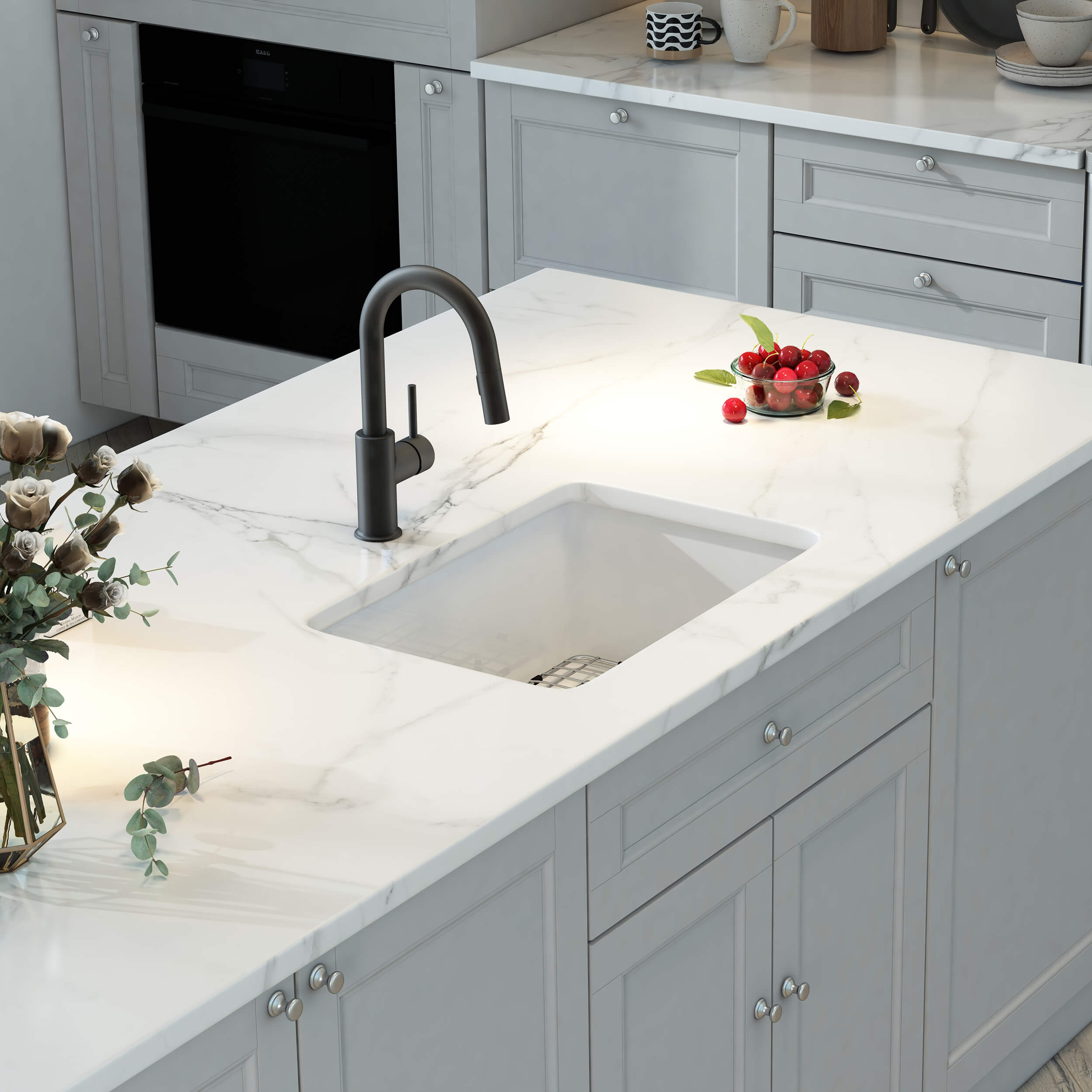 Nova 27" Fireclay Single Bowl Kitchen Undermount Sink - C2-27S