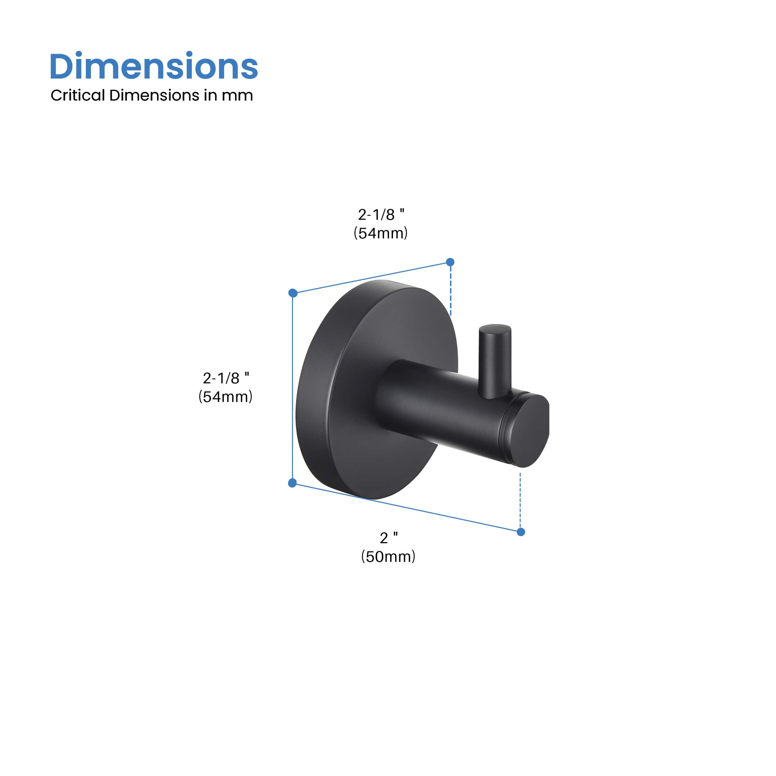 Halo Bathroom Towel & Robe Hook - CBA-1401