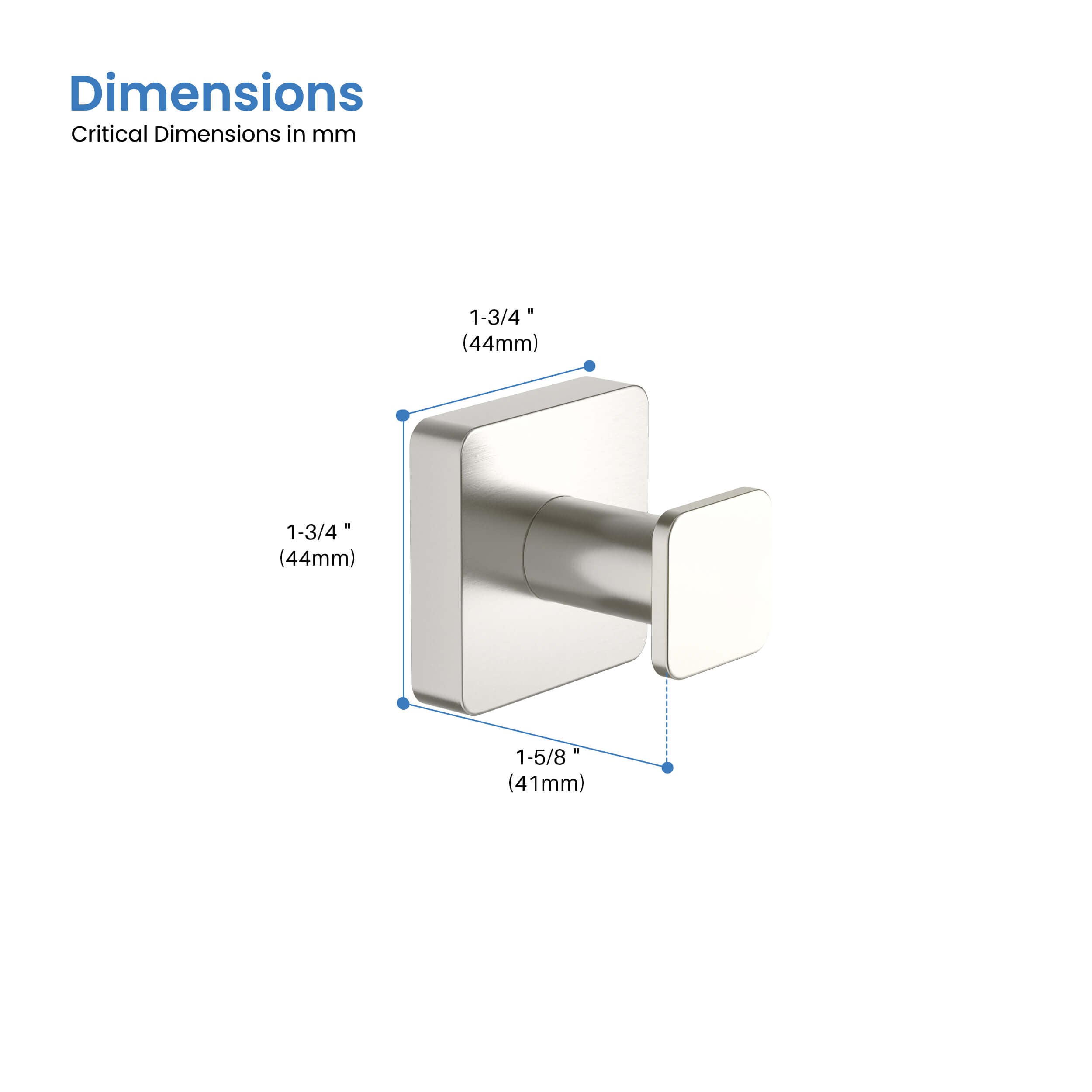 Fusion Bathroom Towel & Robe Hook -  CBA-1601