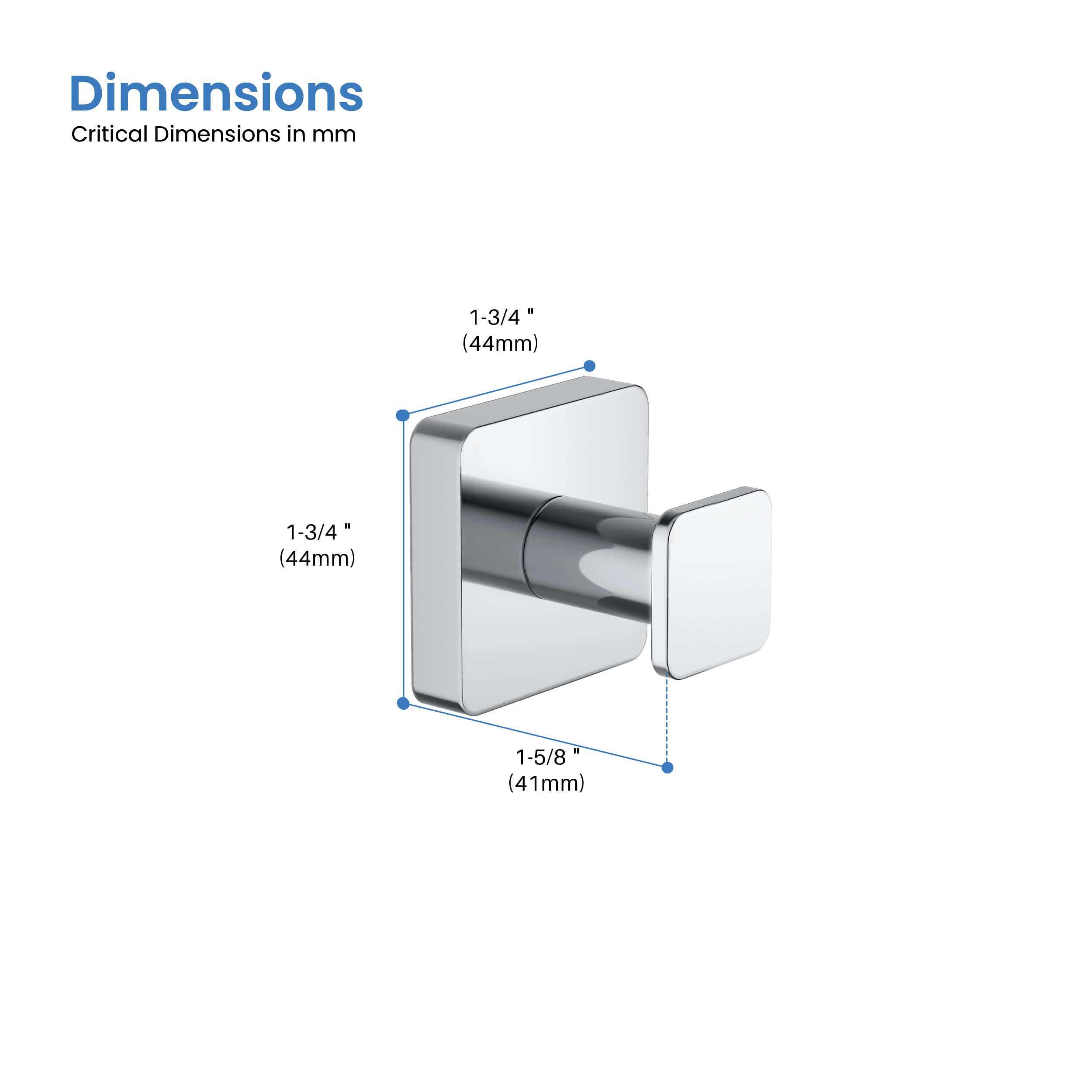 Fusion Bathroom Towel & Robe Hook -  CBA-1601