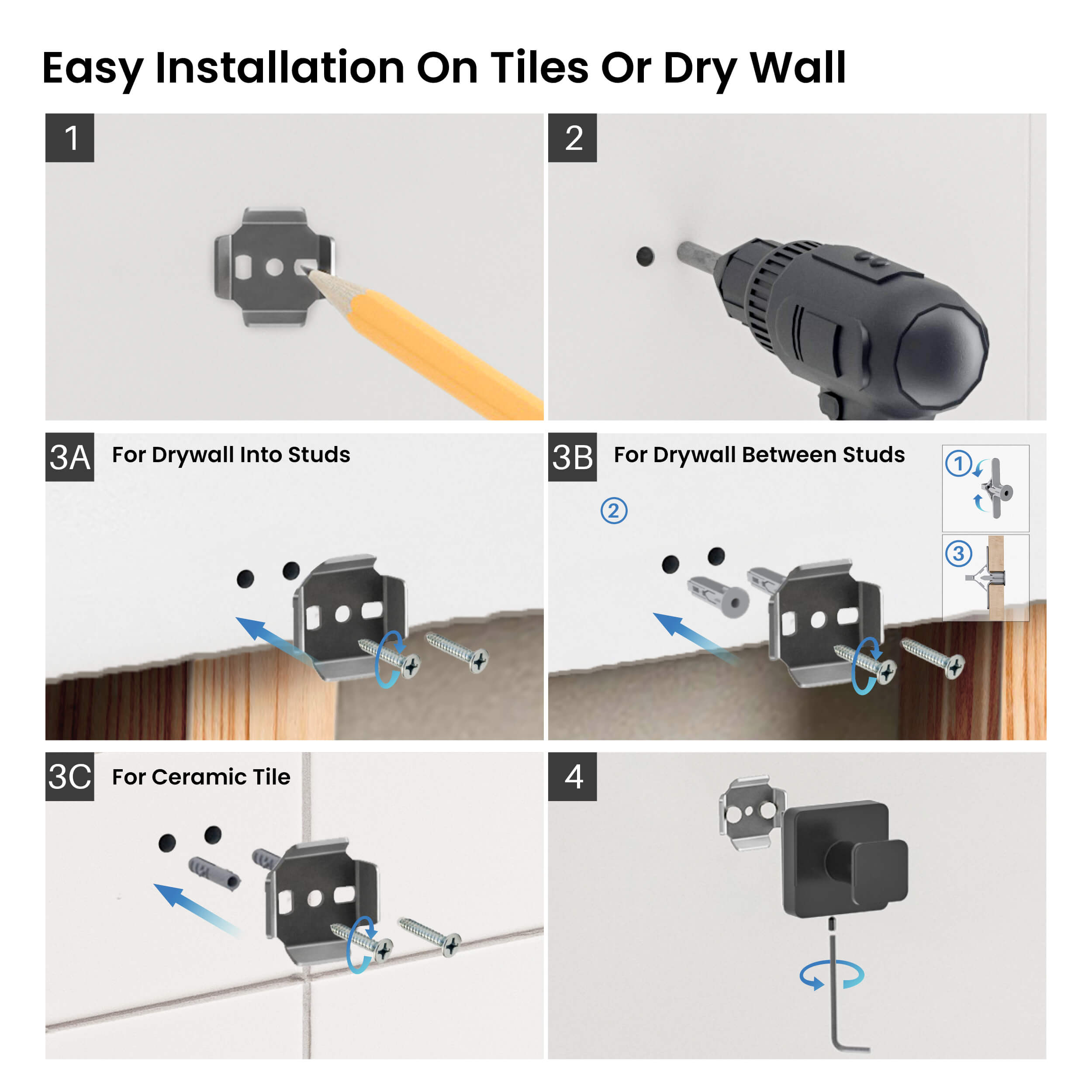 Fusion Bathroom Towel & Robe Hook 2 Count - CBA-1601-2PC