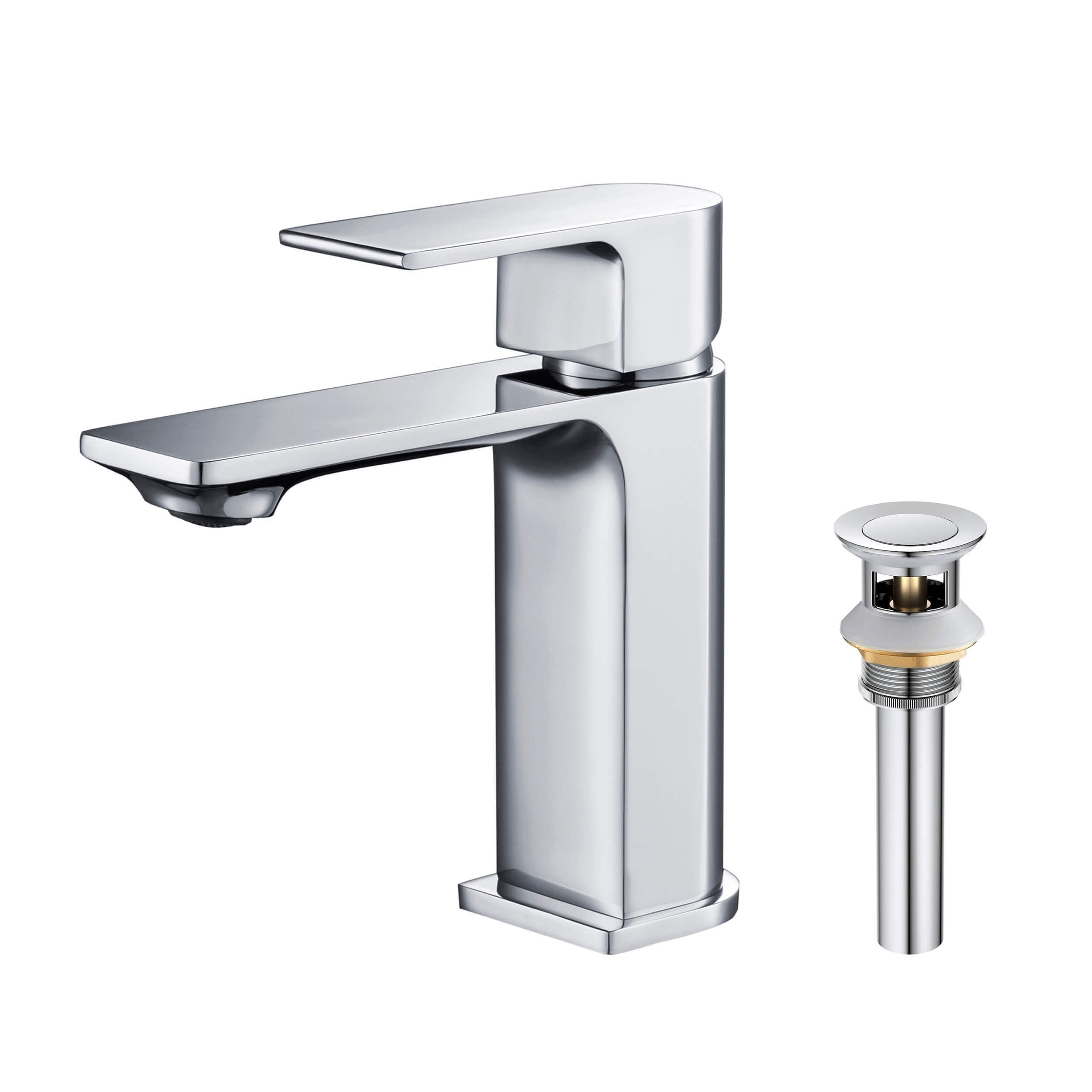 Aurora Single Handle Bathroom Vanity Sink Faucet with Pop Up Drain CBF-1001