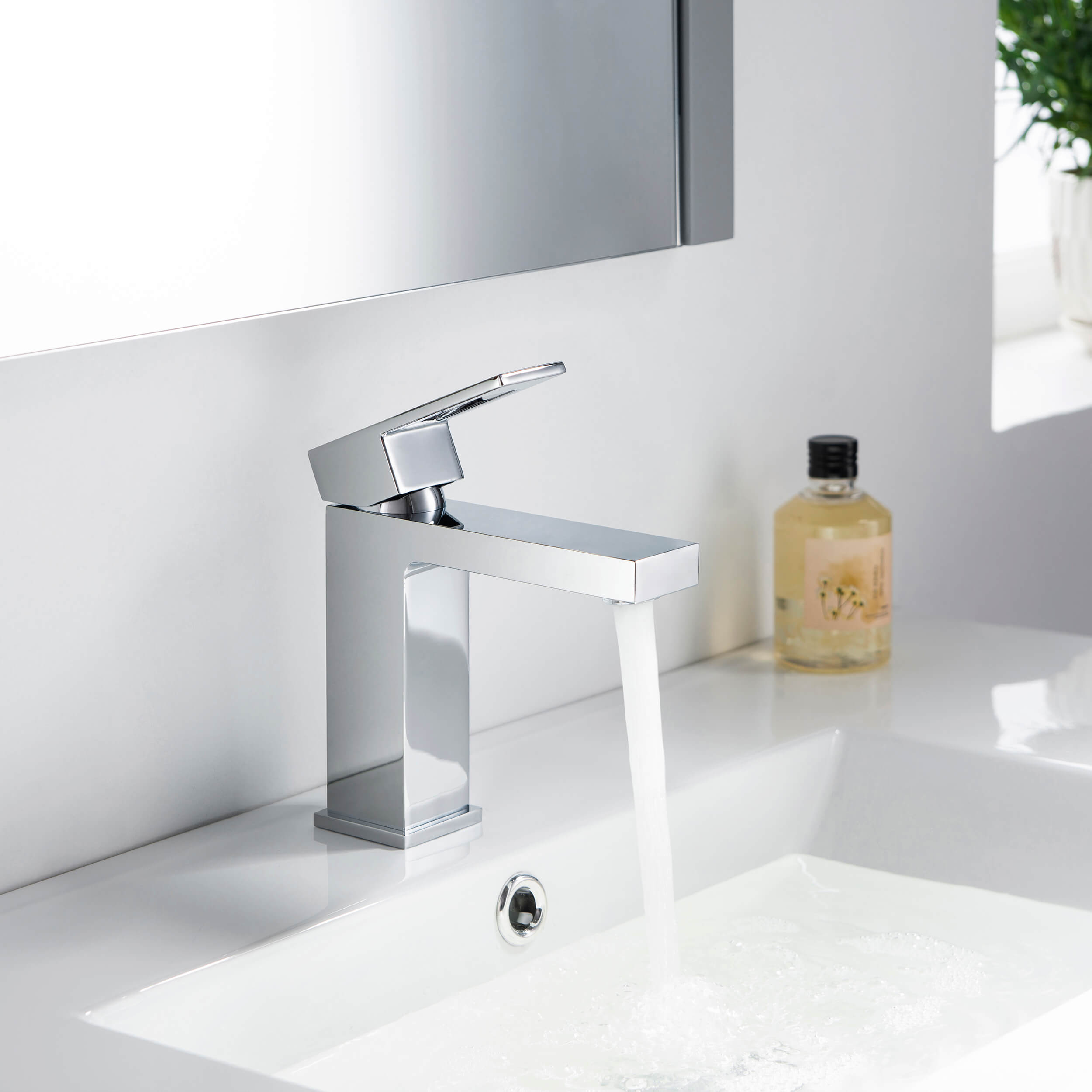 Quadra Single Handle Bathroom Vanity Sink Faucet with Pop Up Drain - CBF-1002