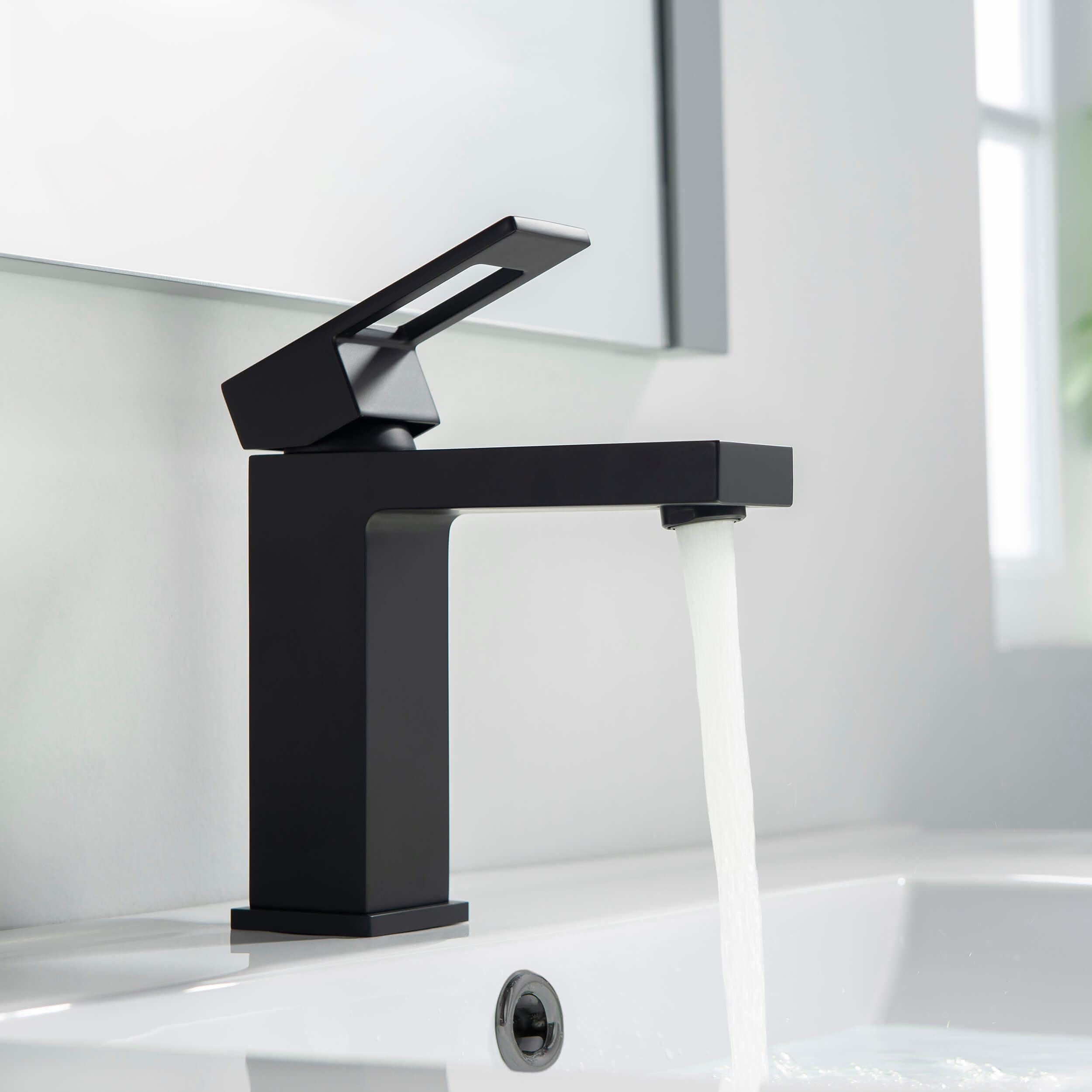 Quadra Single Handle Bathroom Vanity Sink Faucet with Pop Up Drain - CBF-1002