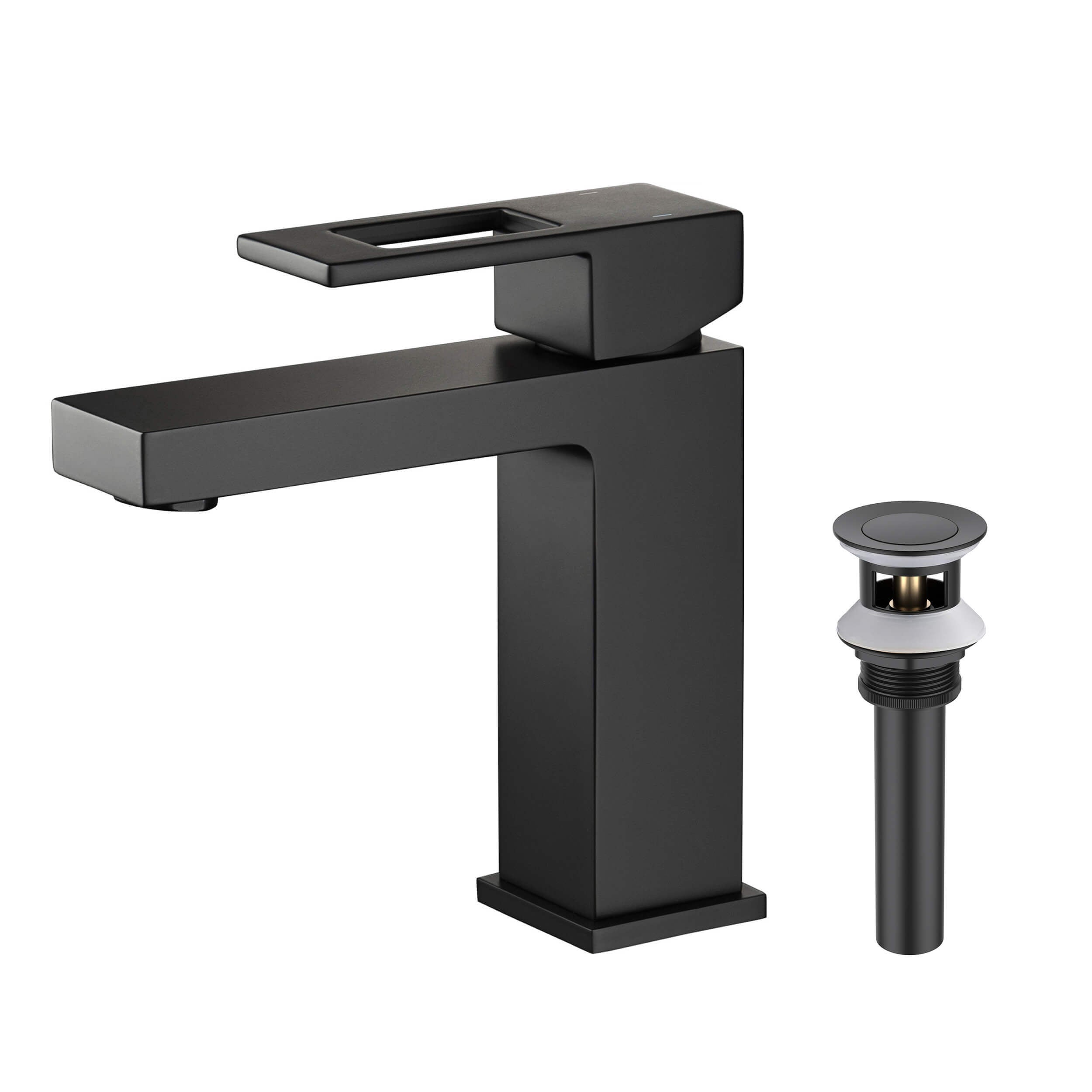 Quadra Single Handle Bathroom Vanity Sink Faucet with Pop Up Drain - CBF-1002