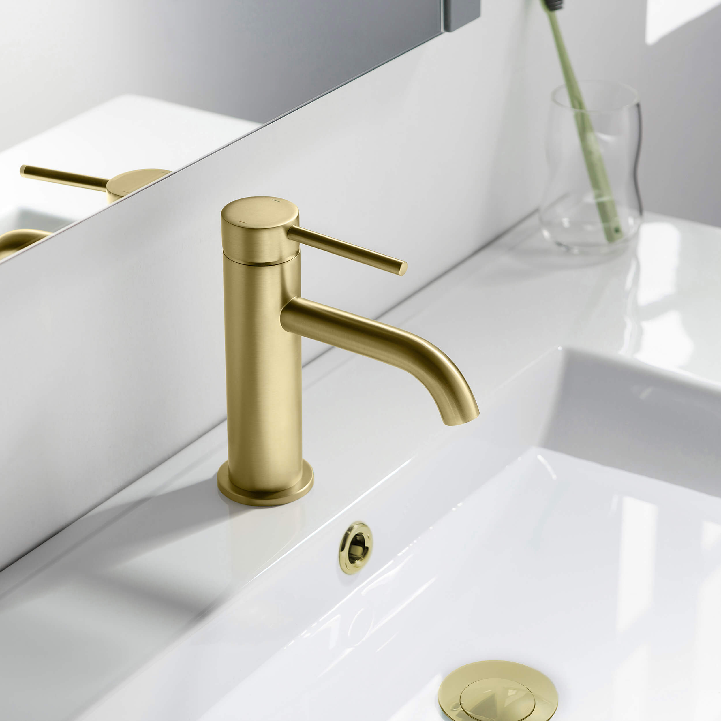 Halo Single Handle Bathroom Vanity Sink Faucet with Pop Up Drain - CBF-1008