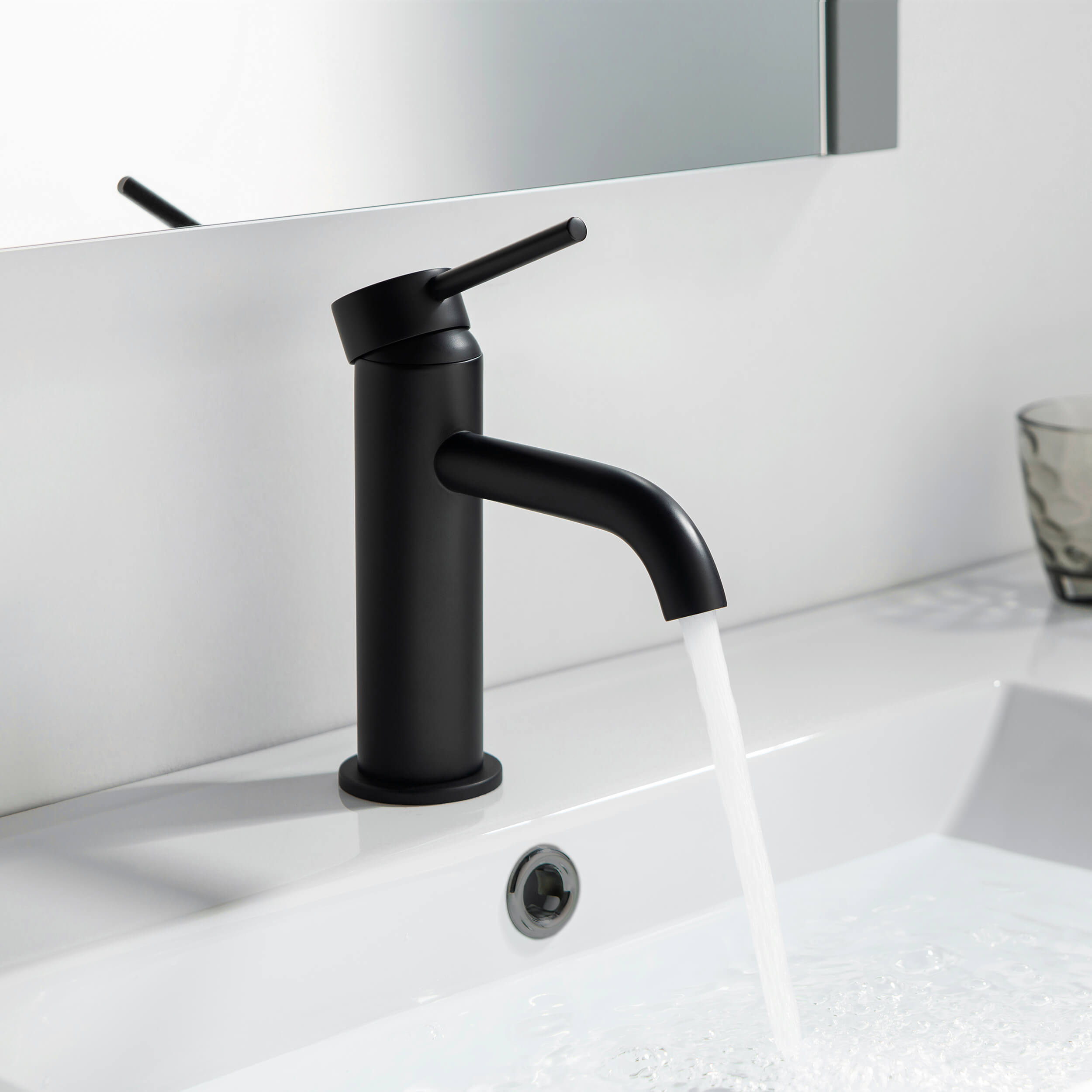 Halo Single Handle Bathroom Vanity Sink Faucet with Pop Up Drain - CBF-1008