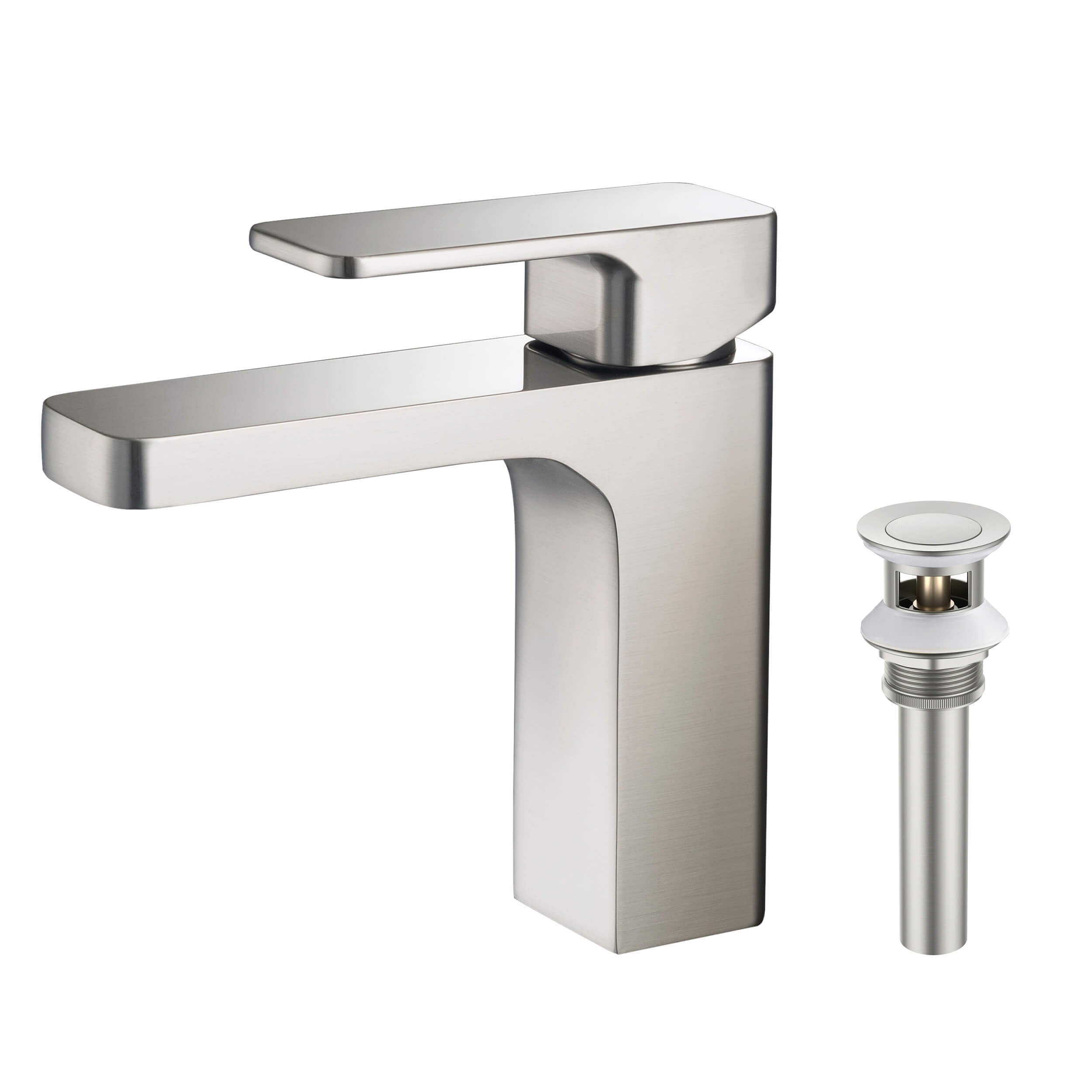 Fusion Single Handle Bathroom Vanity Sink Faucet with Pop Up Drain - CBF-1017