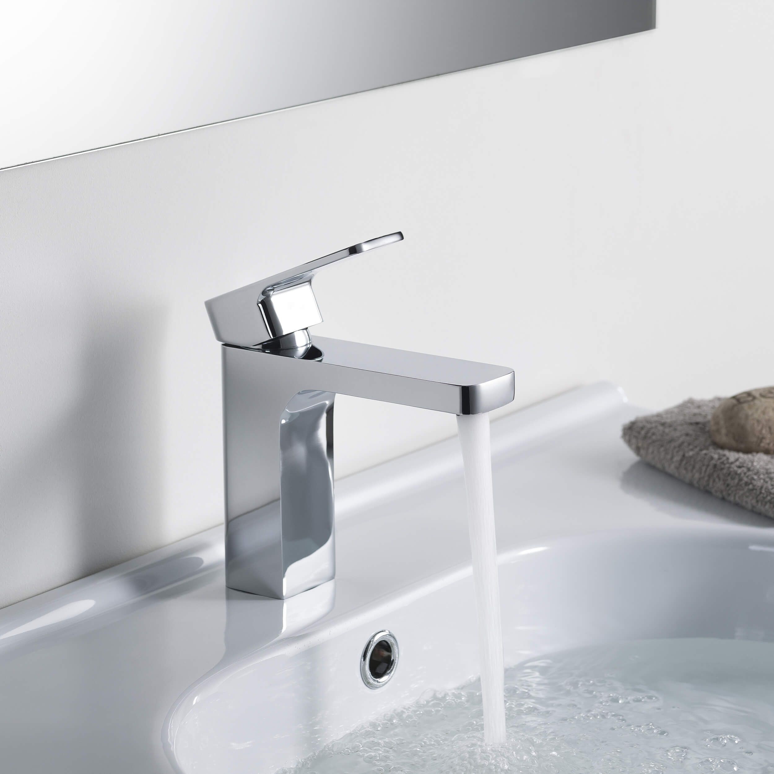 Fusion Single Handle Bathroom Vanity Sink Faucet with Pop Up Drain - CBF-1017