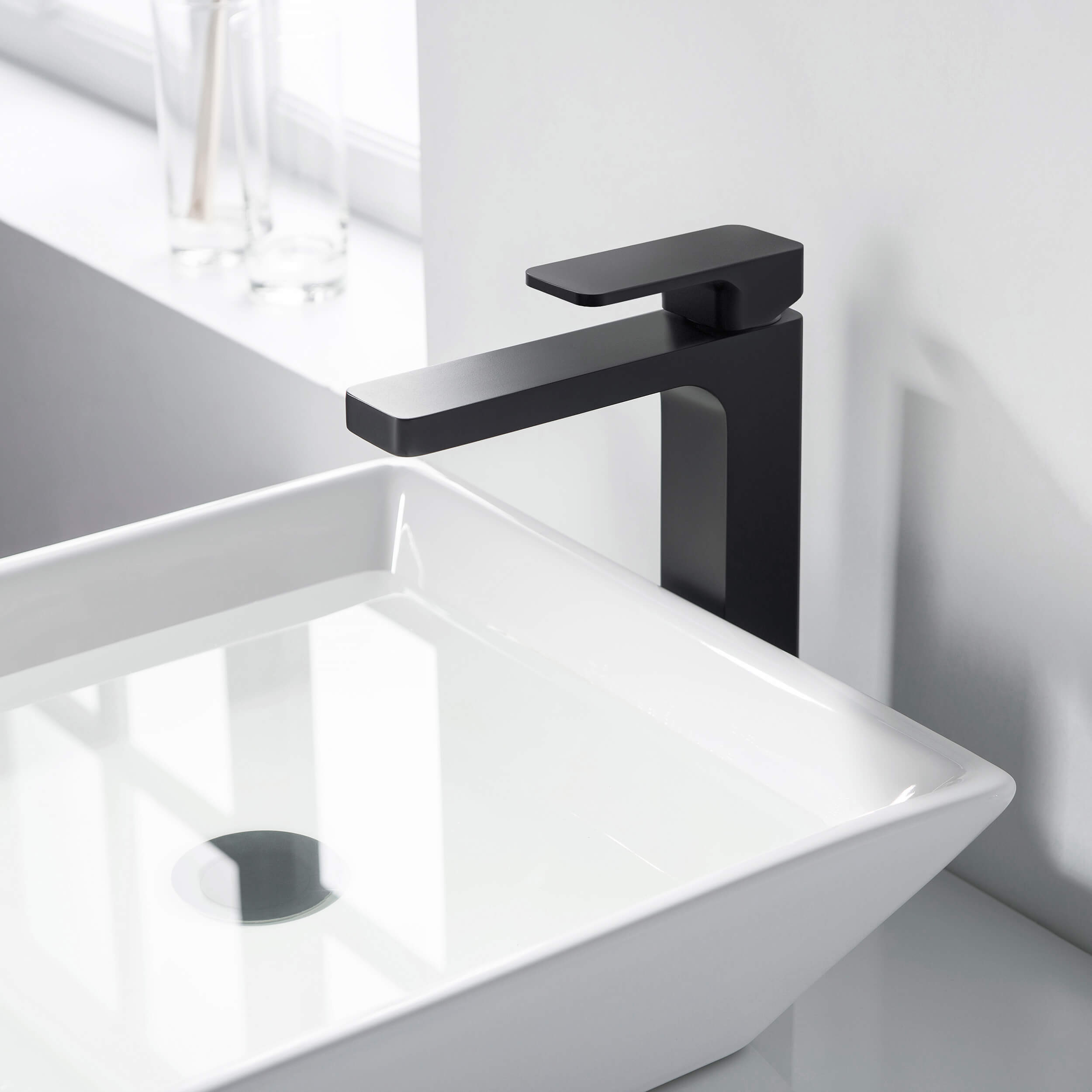 Fusion Single Handle Bathroom Vessel Sink Faucet with Pop Up Drain - CBF-1018