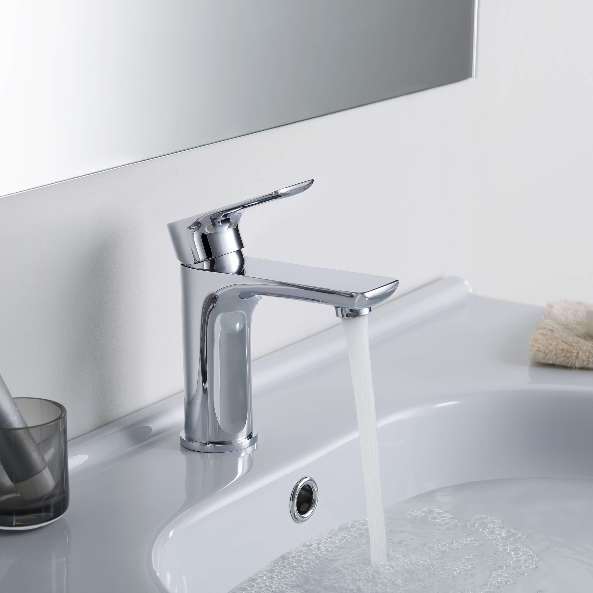 Austin Single Handle Bathroom Vanity Sink Faucet with Pop Up Drain - CBF-1019