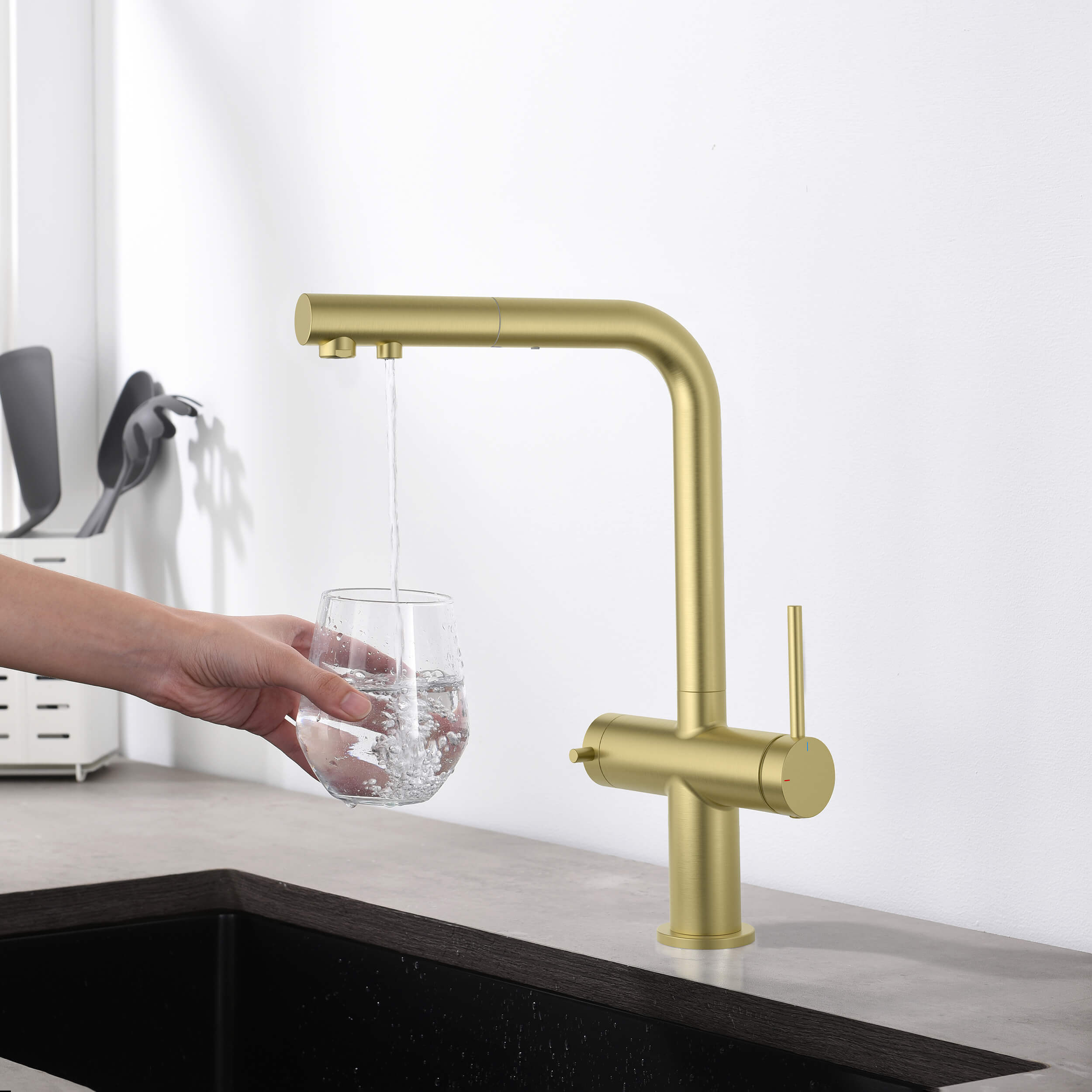 Halo 2-in-1 Pull Out Kitchen Filtration Faucet - CFF-502