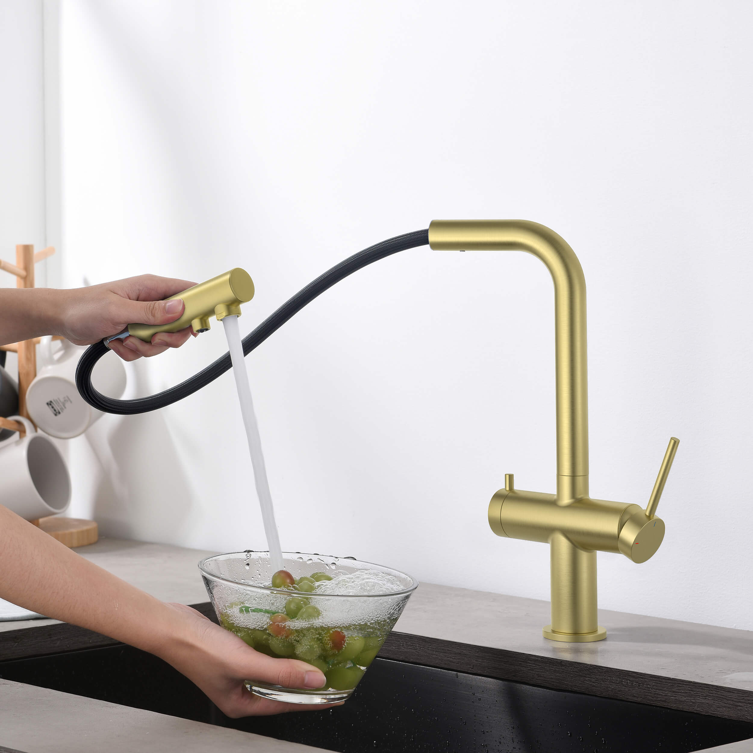 Halo 2-in-1 Pull Out Kitchen Filtration Faucet - CFF-502