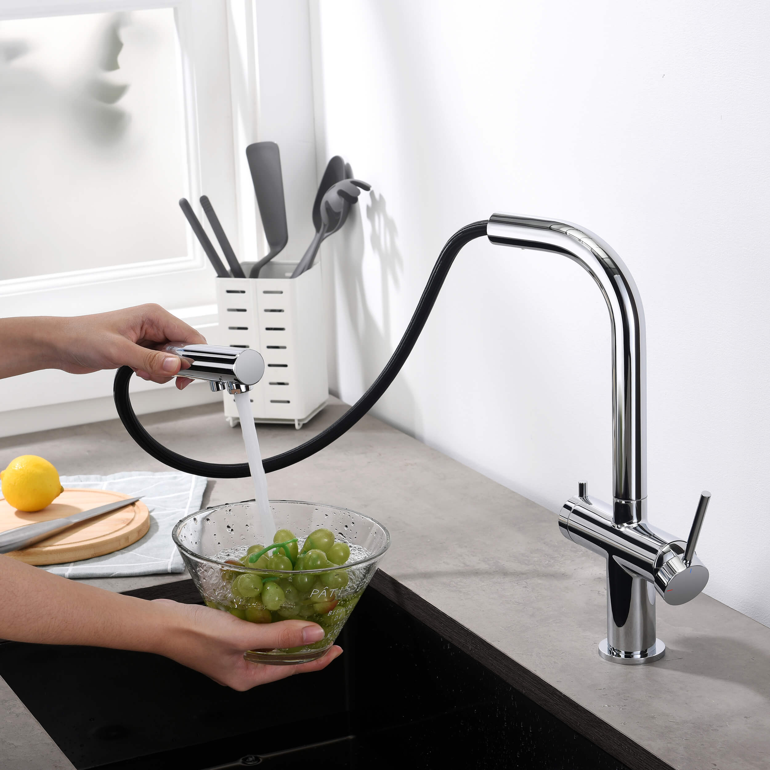 Halo 2-in-1 Pull Out Kitchen Filtration Faucet - CFF-502