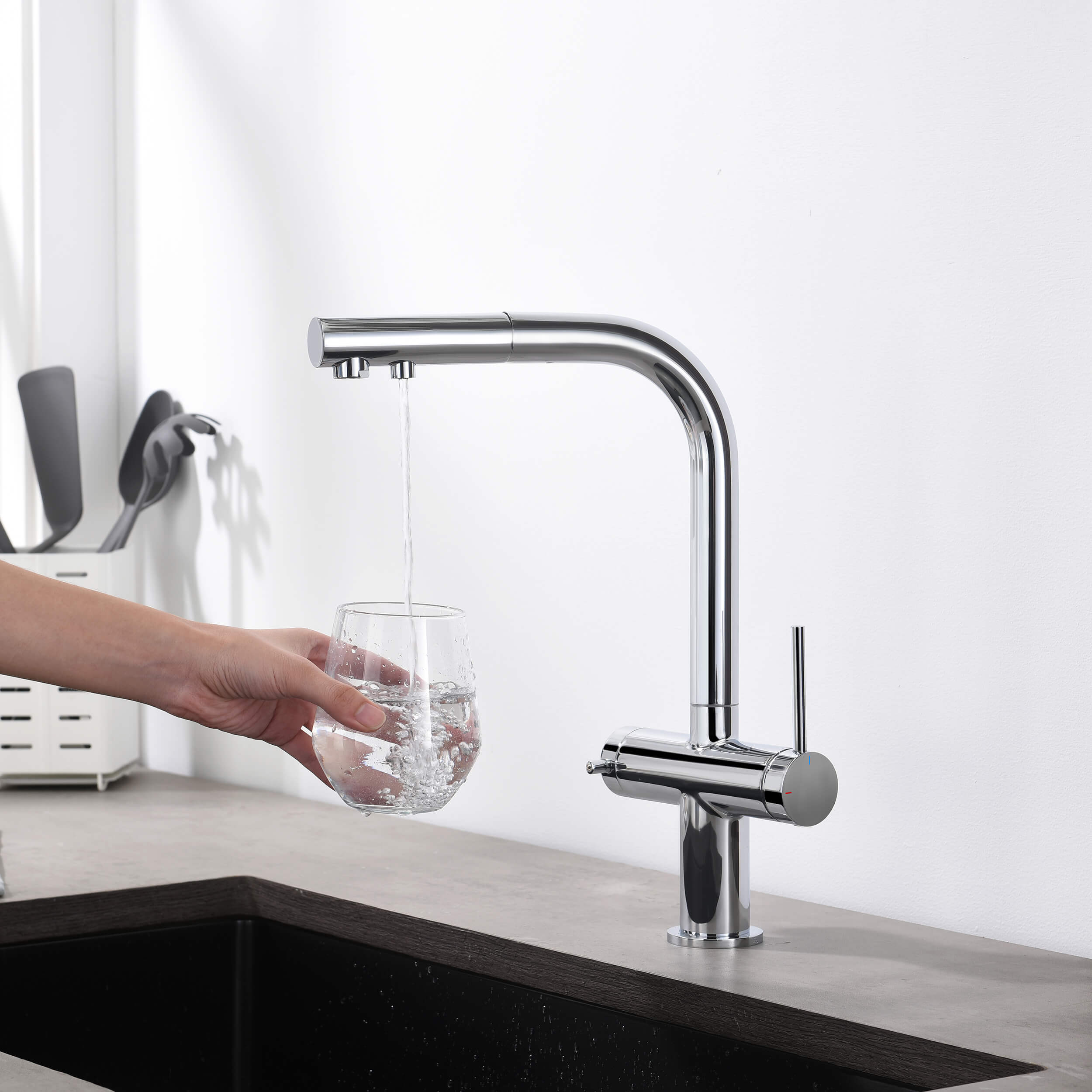 Halo 2-in-1 Pull Out Kitchen Filtration Faucet - CFF-502