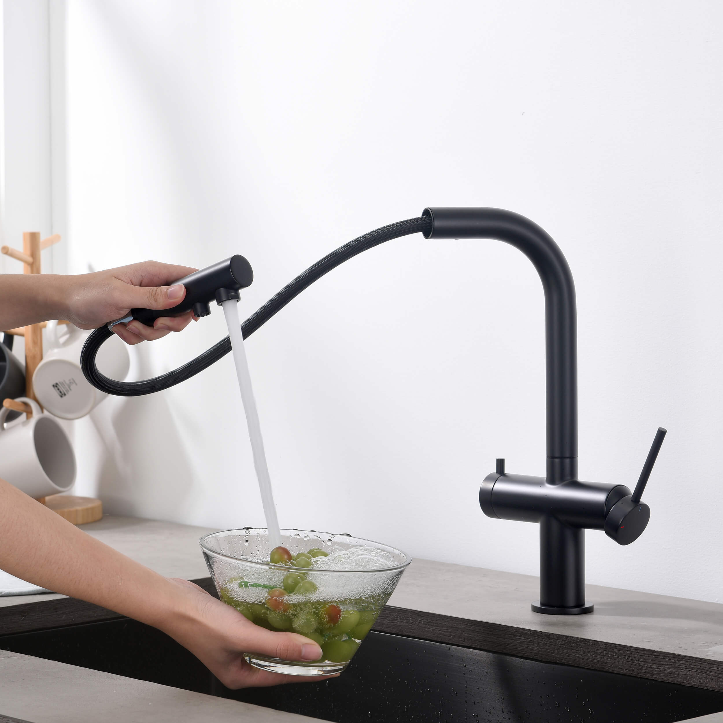 Halo 2-in-1 Pull Out Kitchen Filtration Faucet - CFF-502