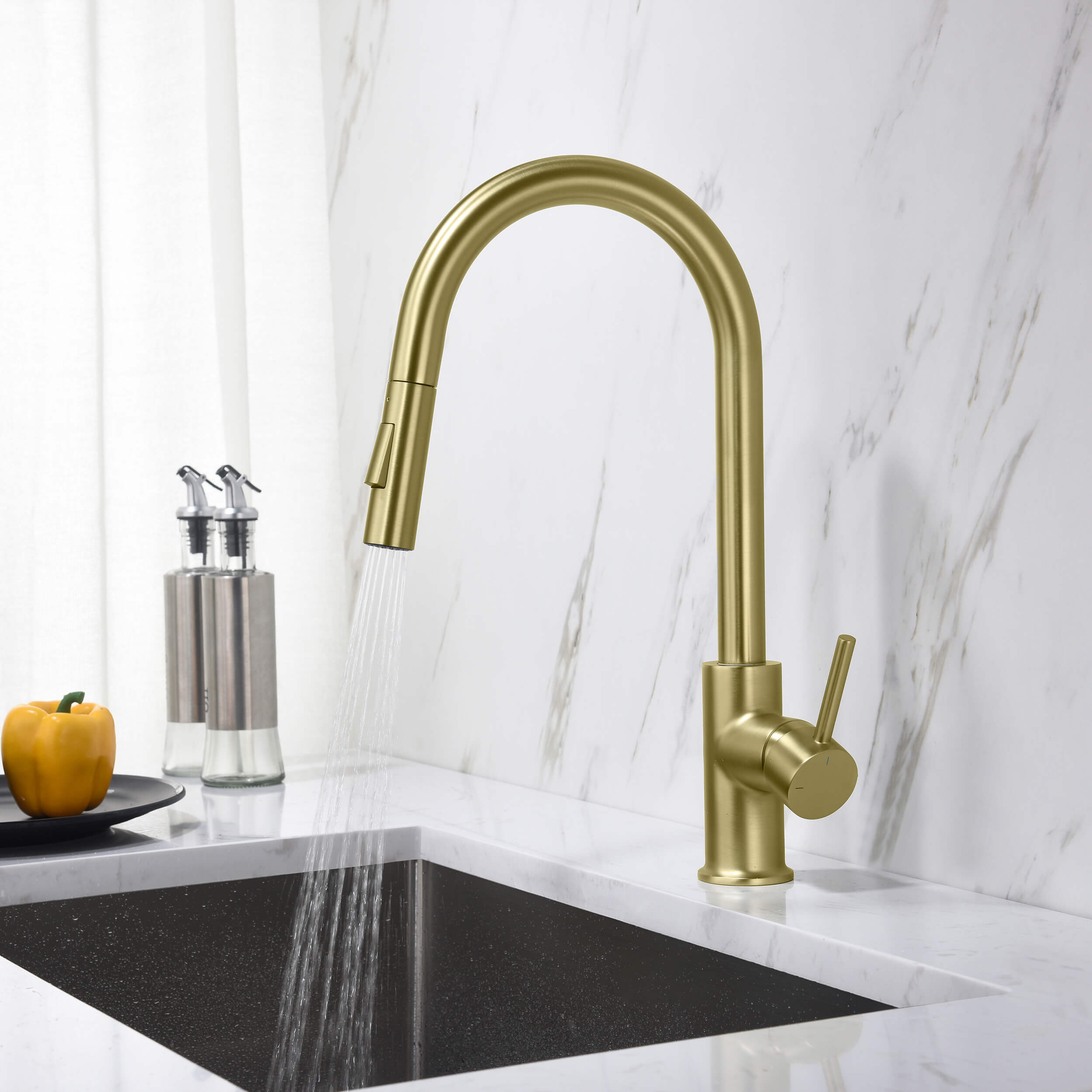 Halo Single Handle Pull Down Kitchen Faucet - CKF-2013