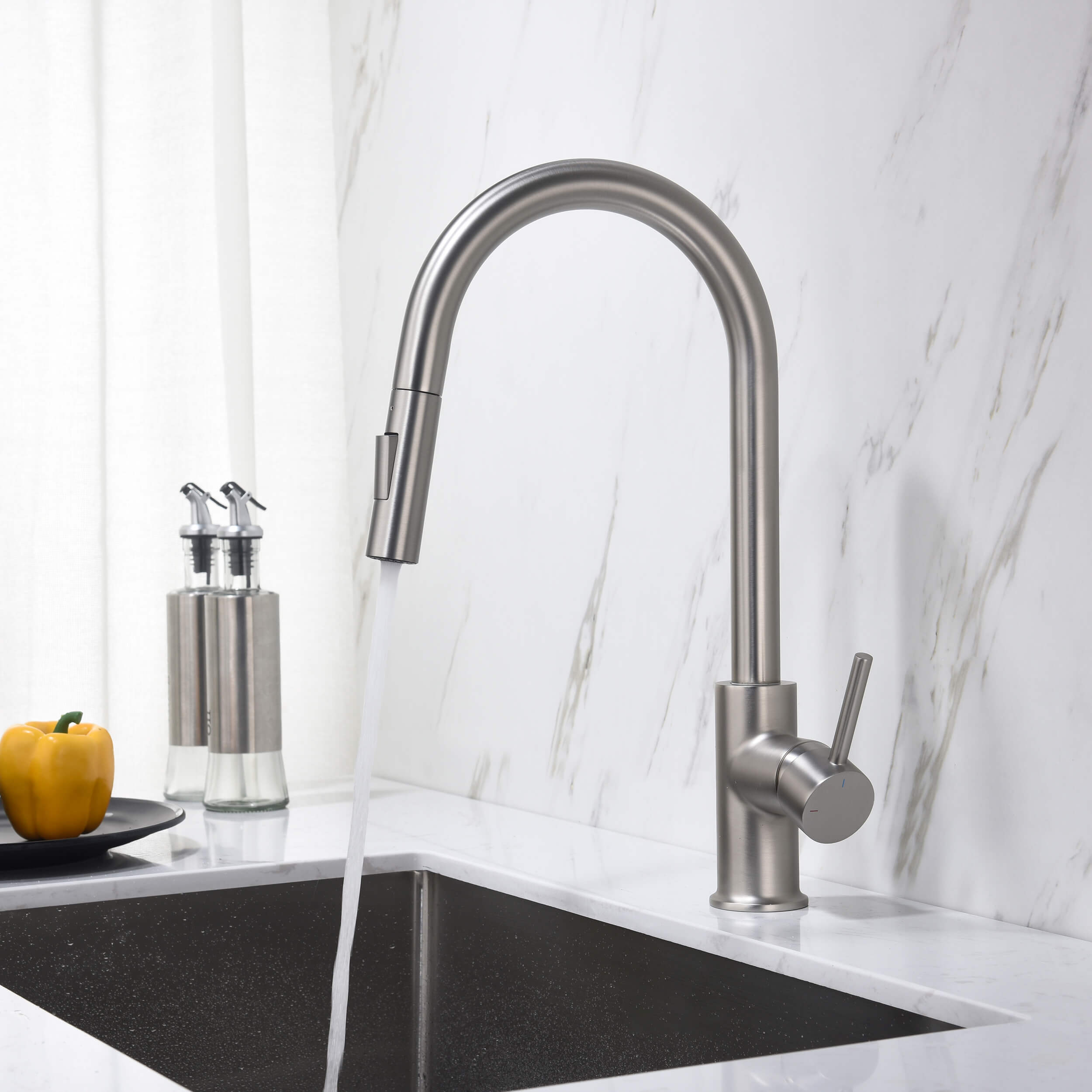 Halo Single Handle Pull Down Kitchen Faucet - CKF-2013