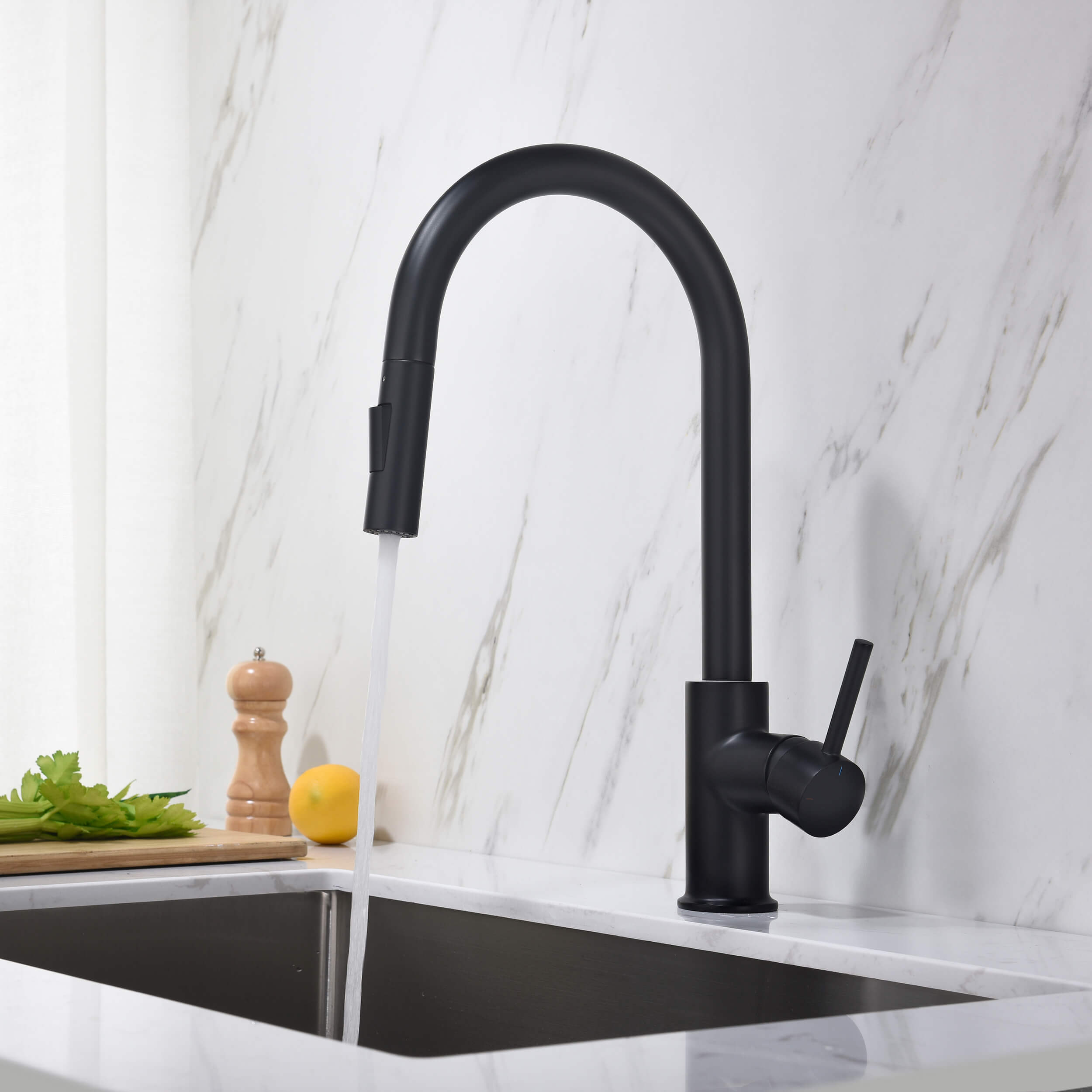 Halo Single Handle Pull Down Kitchen Faucet - CKF-2013