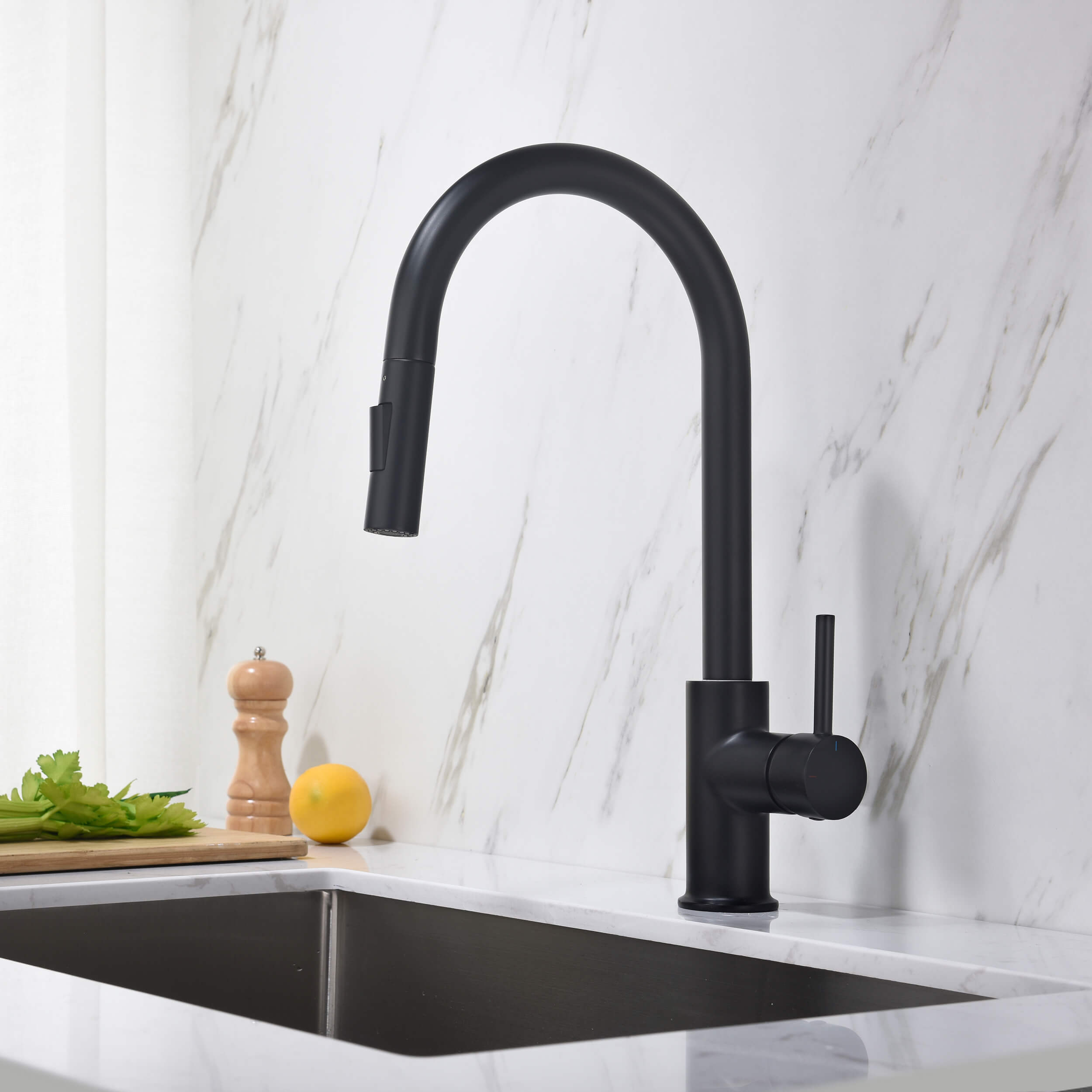 Halo Single Handle Pull Down Kitchen Faucet - CKF-2013