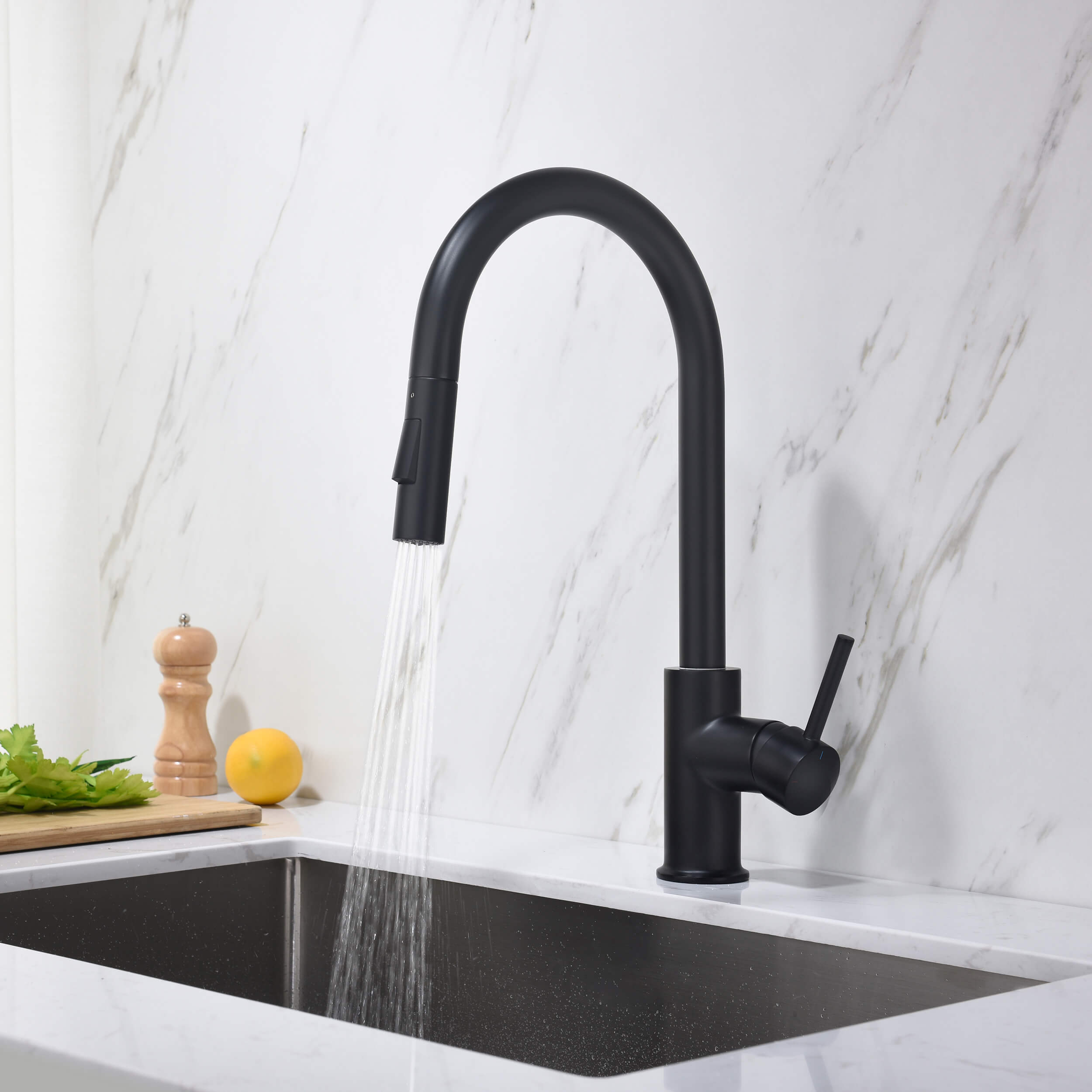 Halo Single Handle Pull Down Kitchen Faucet - CKF-2013