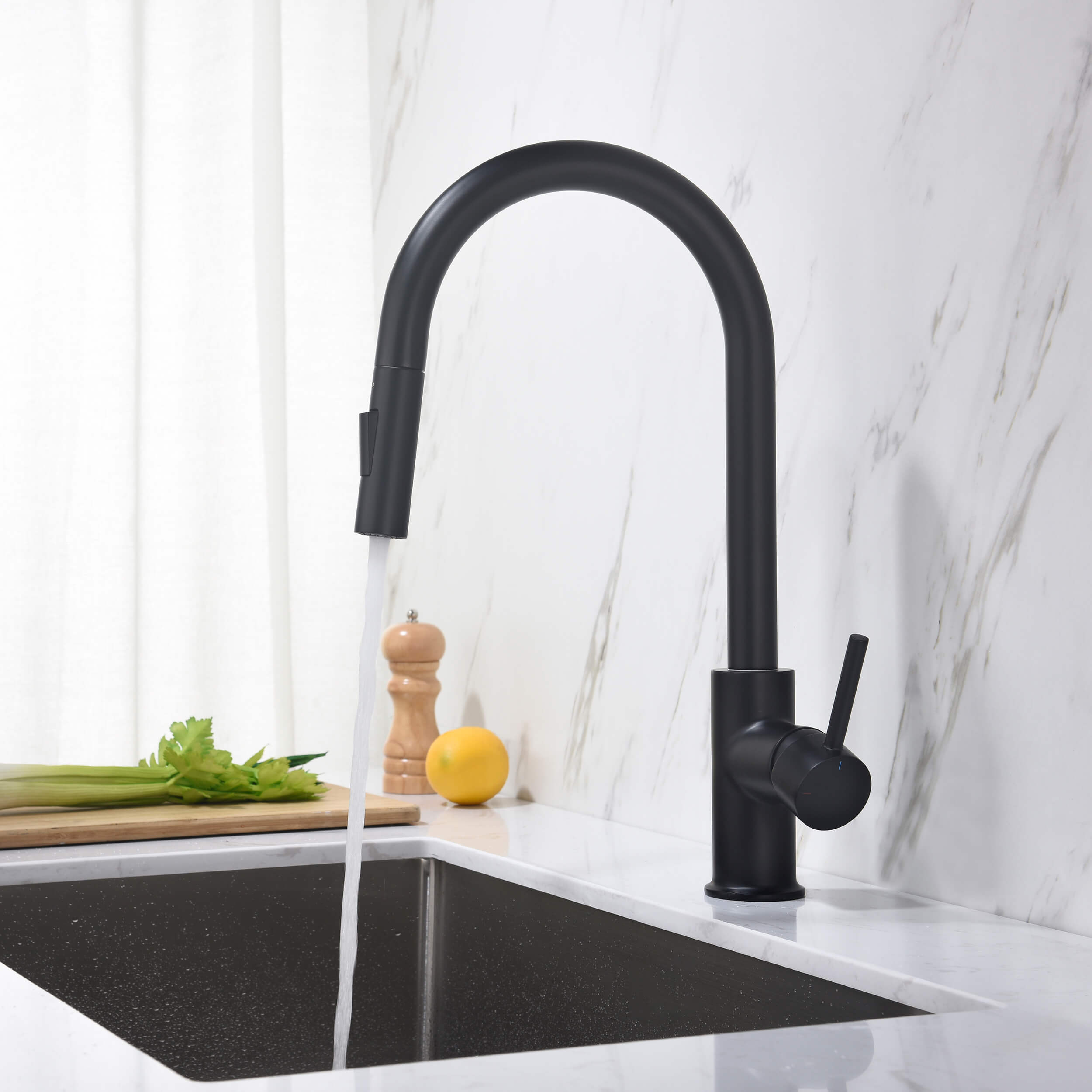 Halo Single Handle Pull Down Kitchen Faucet - CKF-2013