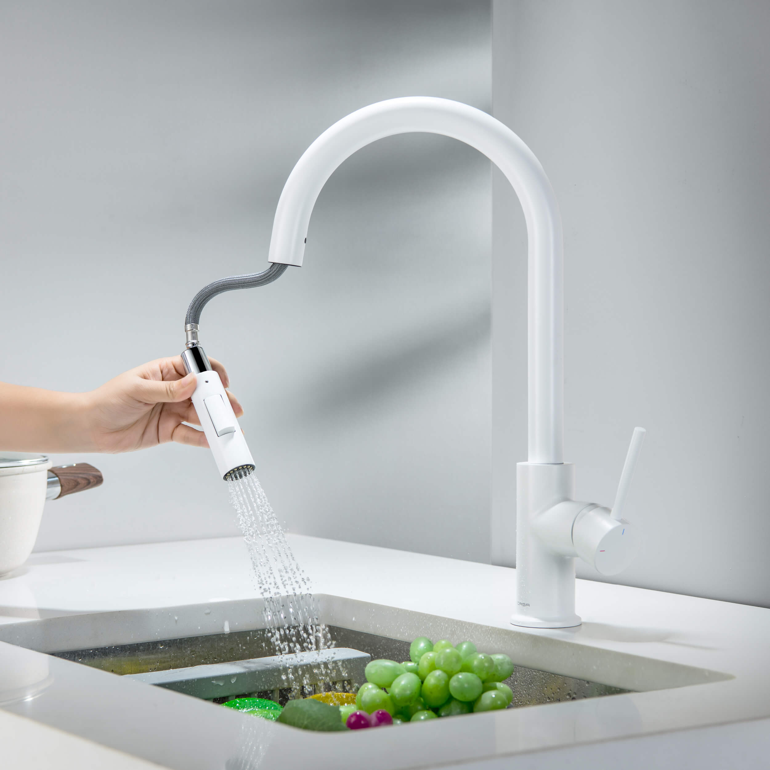 Halo Single Handle Pull Down Kitchen Faucet - CKF-2013