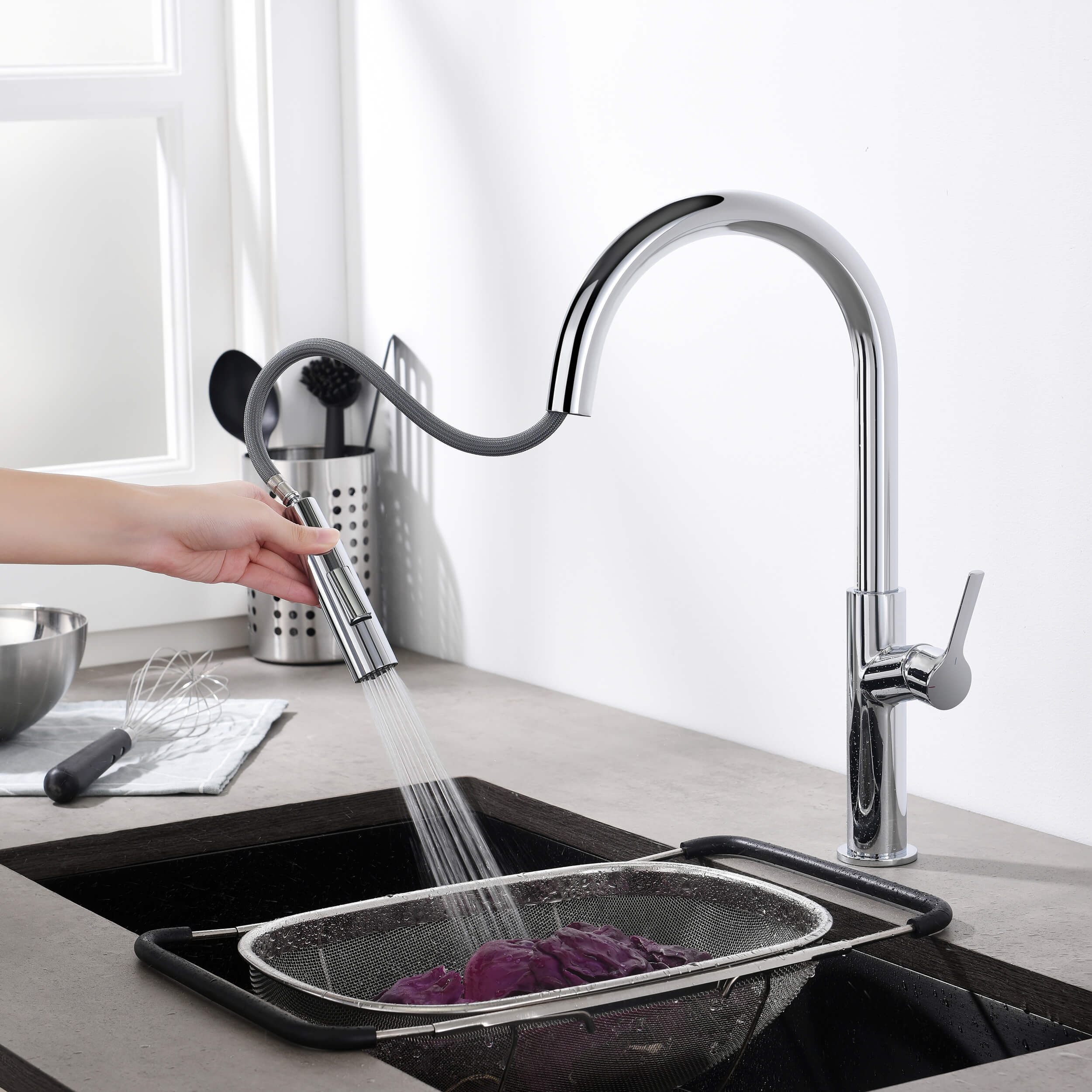 Neo Single Handle Pull Down Kitchen Sink Faucet - CKF-2018