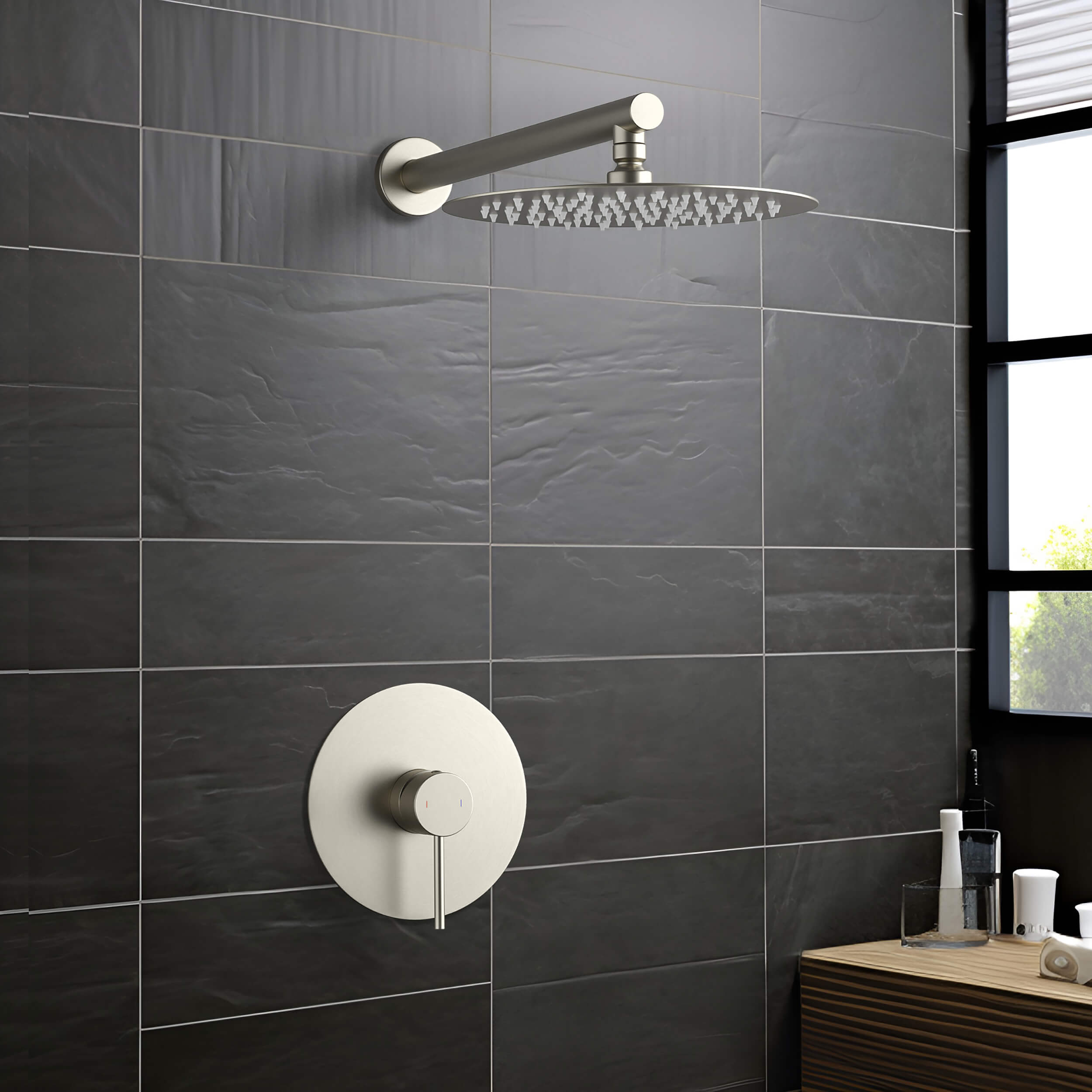 Halo Pressure Balanced Single Function Wall Mount Shower System with Rough-In Valve - CSF-4007