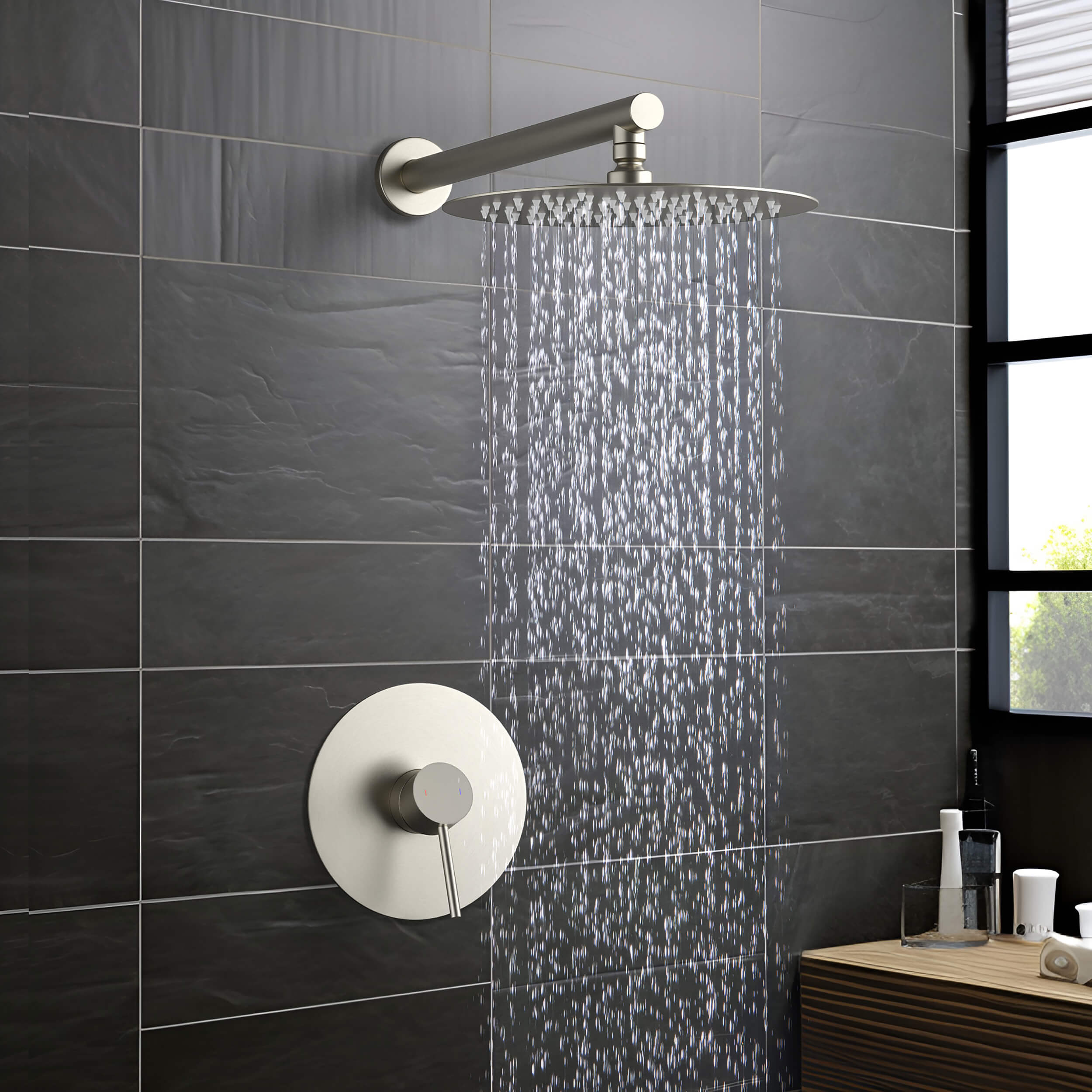 Halo Pressure Balanced Single Function Wall Mount Shower System with Rough-In Valve - CSF-4007